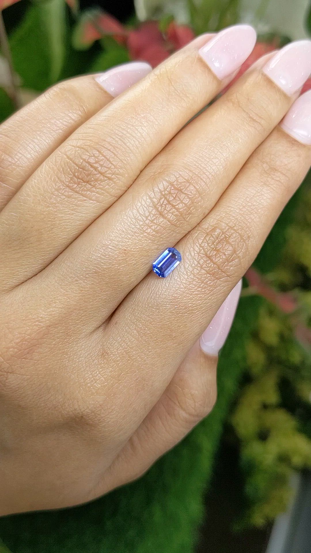 0.61 Ct. Blue Sapphire from Ceylon (Sri Lanka) Size Video