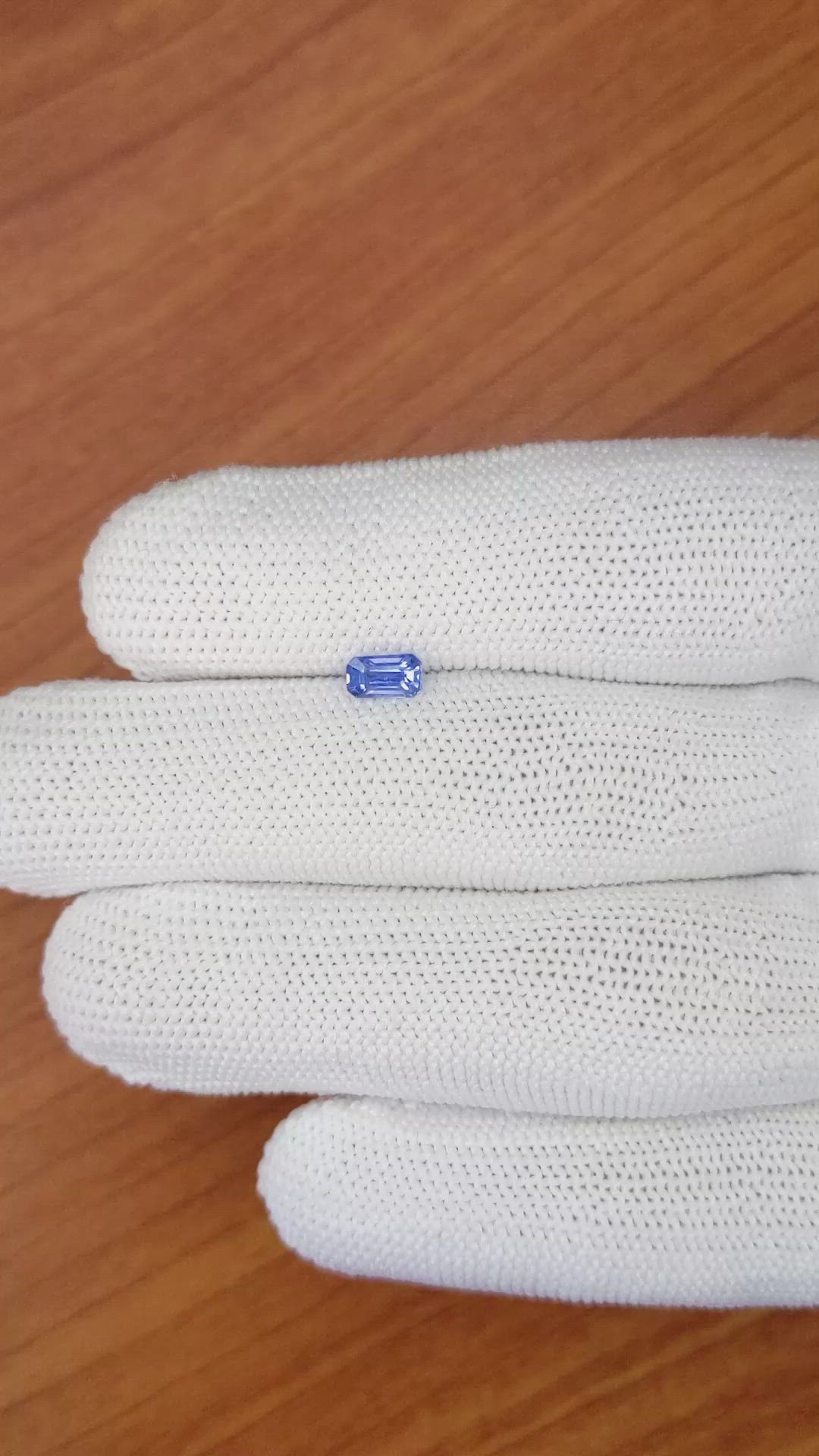 0.52 Ct. Blue Sapphire from Ceylon (Sri Lanka) Size Video