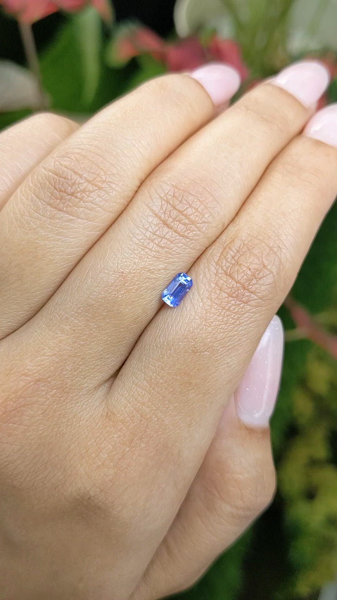 0.52 Ct. Blue Sapphire from Ceylon (Sri Lanka) Size Video