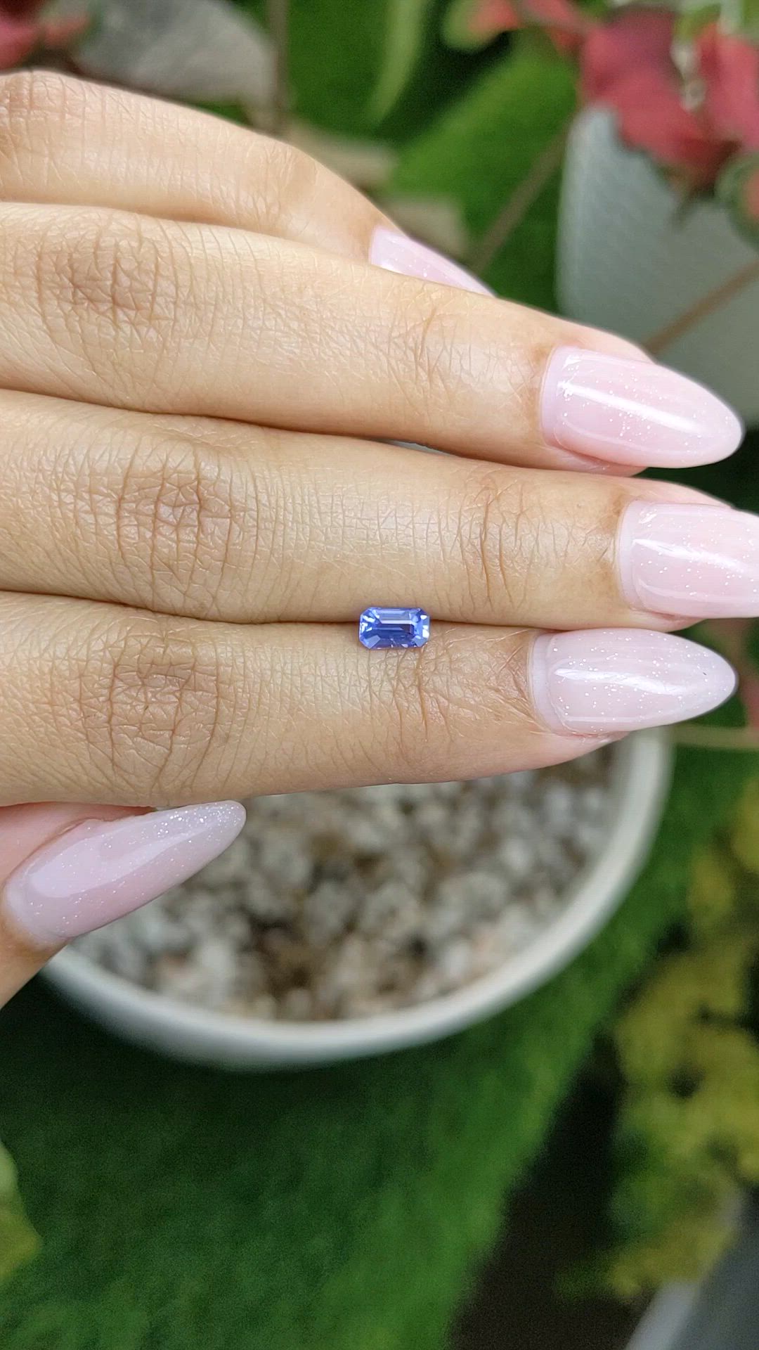 0.52 Ct. Blue Sapphire from Ceylon (Sri Lanka) Size Video