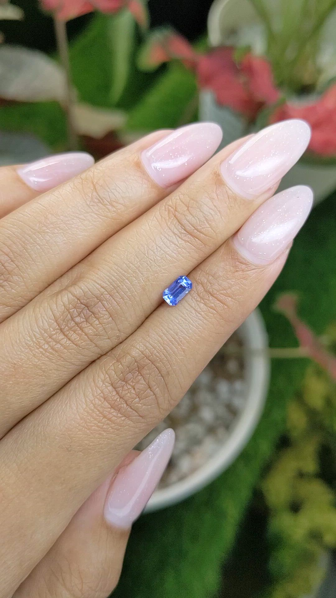 0.52 Ct. Blue Sapphire from Ceylon (Sri Lanka) Size Video