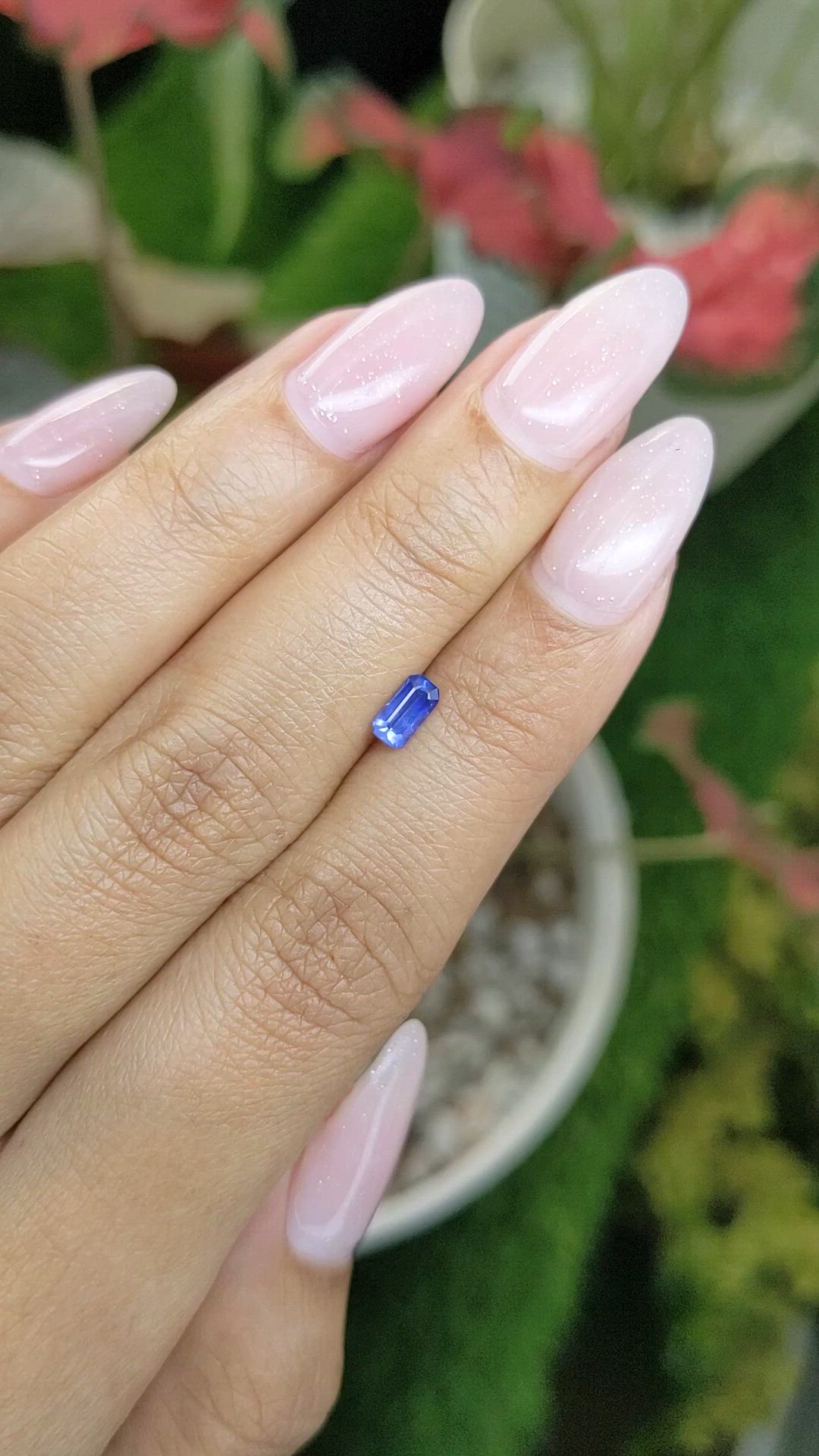 0.49 Ct. Blue Sapphire from Ceylon (Sri Lanka) Size Video