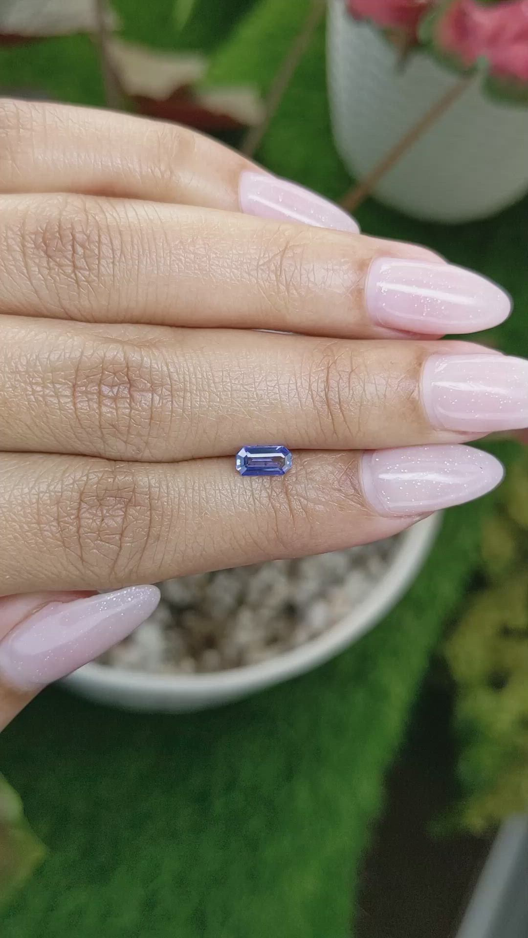 0.52 Ct. Blue Sapphire from Ceylon (Sri Lanka) Size Video