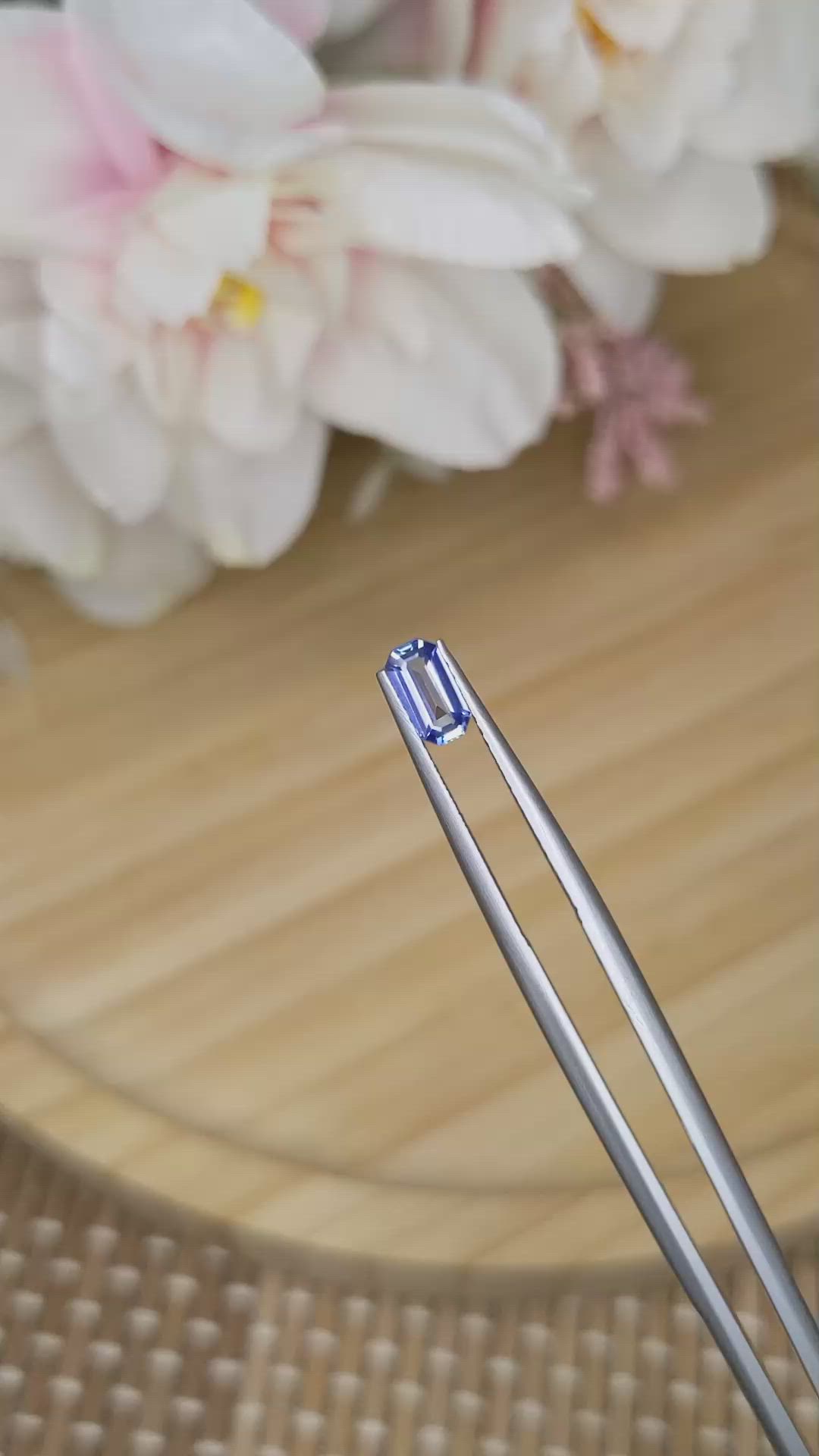 0.52 Ct. Blue Sapphire from Ceylon (Sri Lanka) Size Video