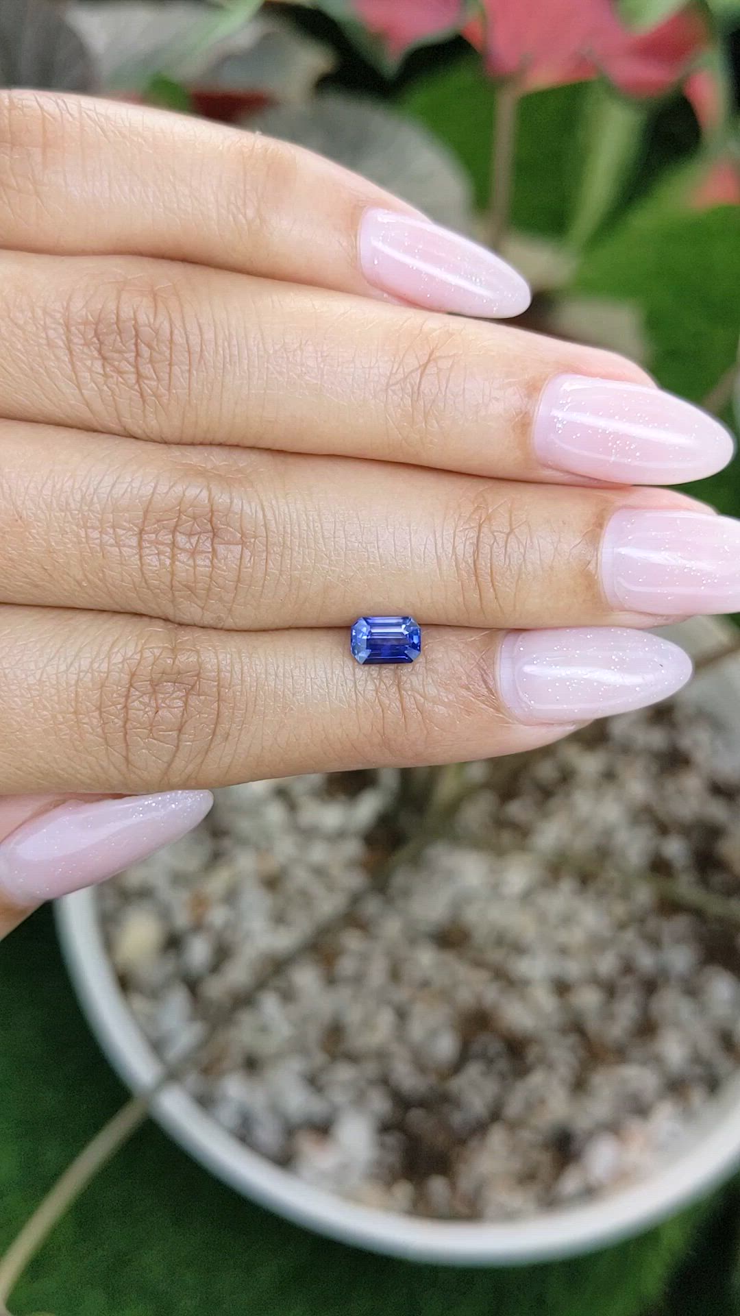 0.88 Ct. Blue Sapphire from Ceylon (Sri Lanka) Size Video
