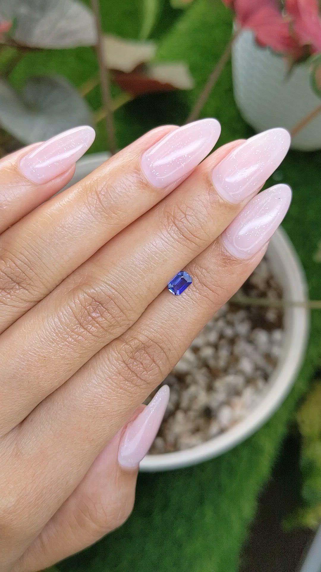 0.42 Ct. Blue Sapphire from Ceylon (Sri Lanka) Size Video