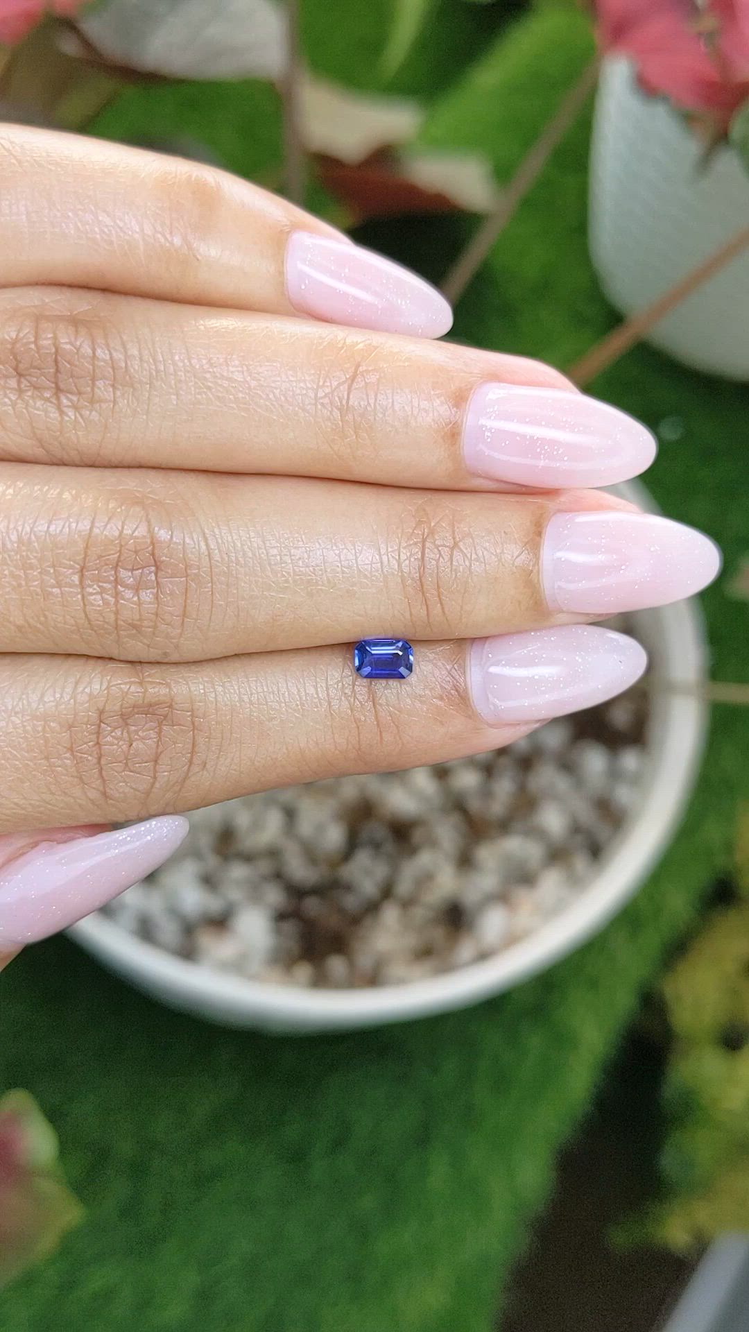 0.42 Ct. Blue Sapphire from Ceylon (Sri Lanka) Size Video