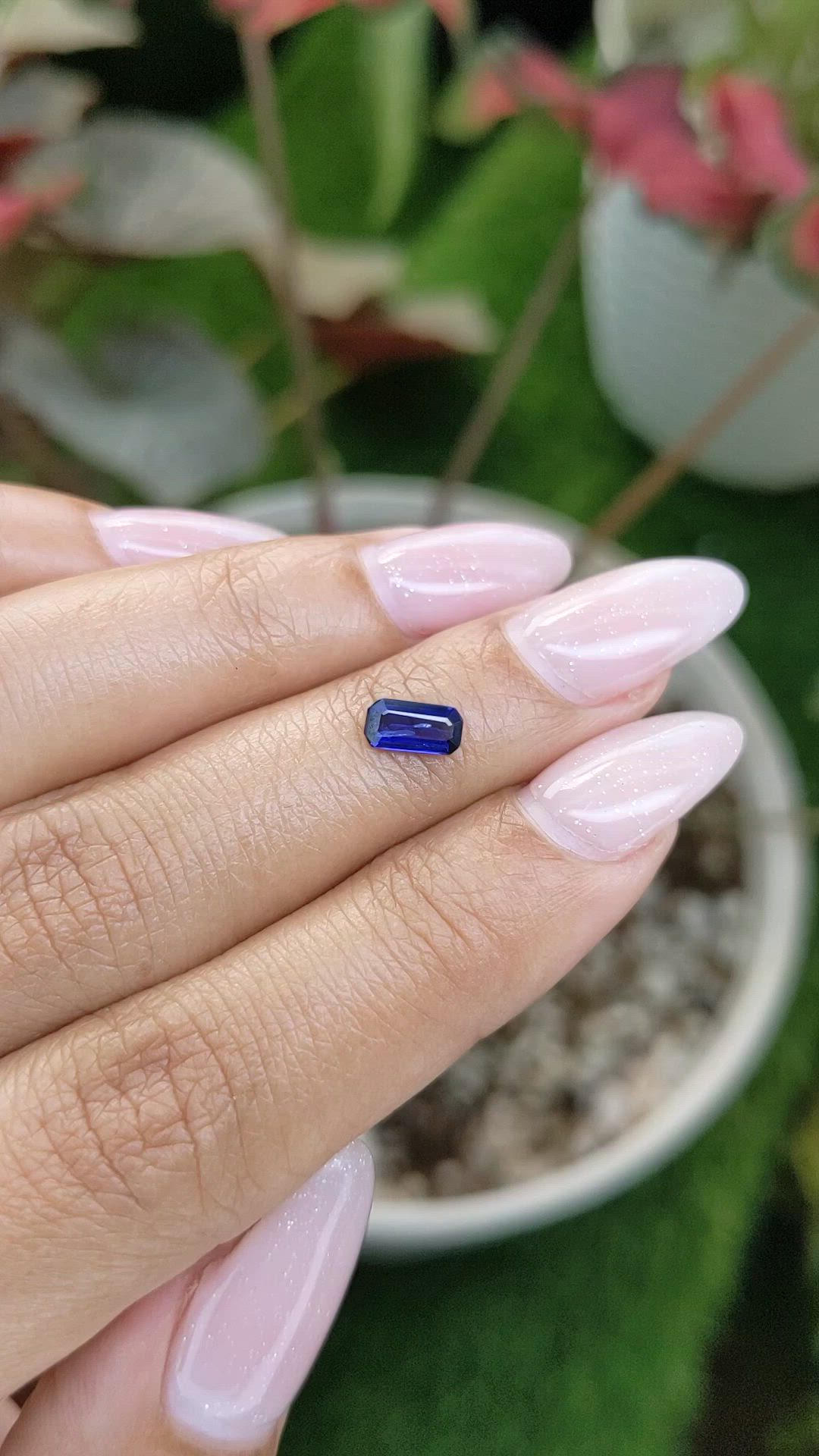 0.51 Ct. Blue Sapphire from Ceylon (Sri Lanka) Size Video