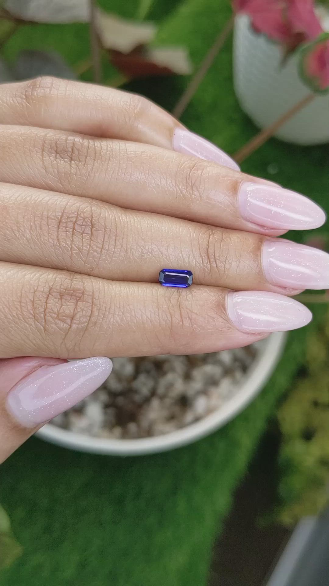 0.51 Ct. Blue Sapphire from Ceylon (Sri Lanka) Size Video