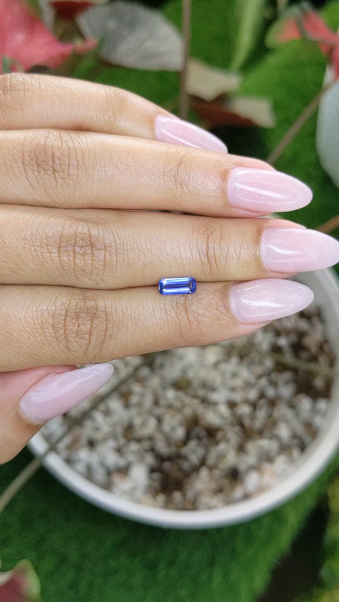 0.65 Ct. Blue Sapphire from Ceylon (Sri Lanka) Size Video