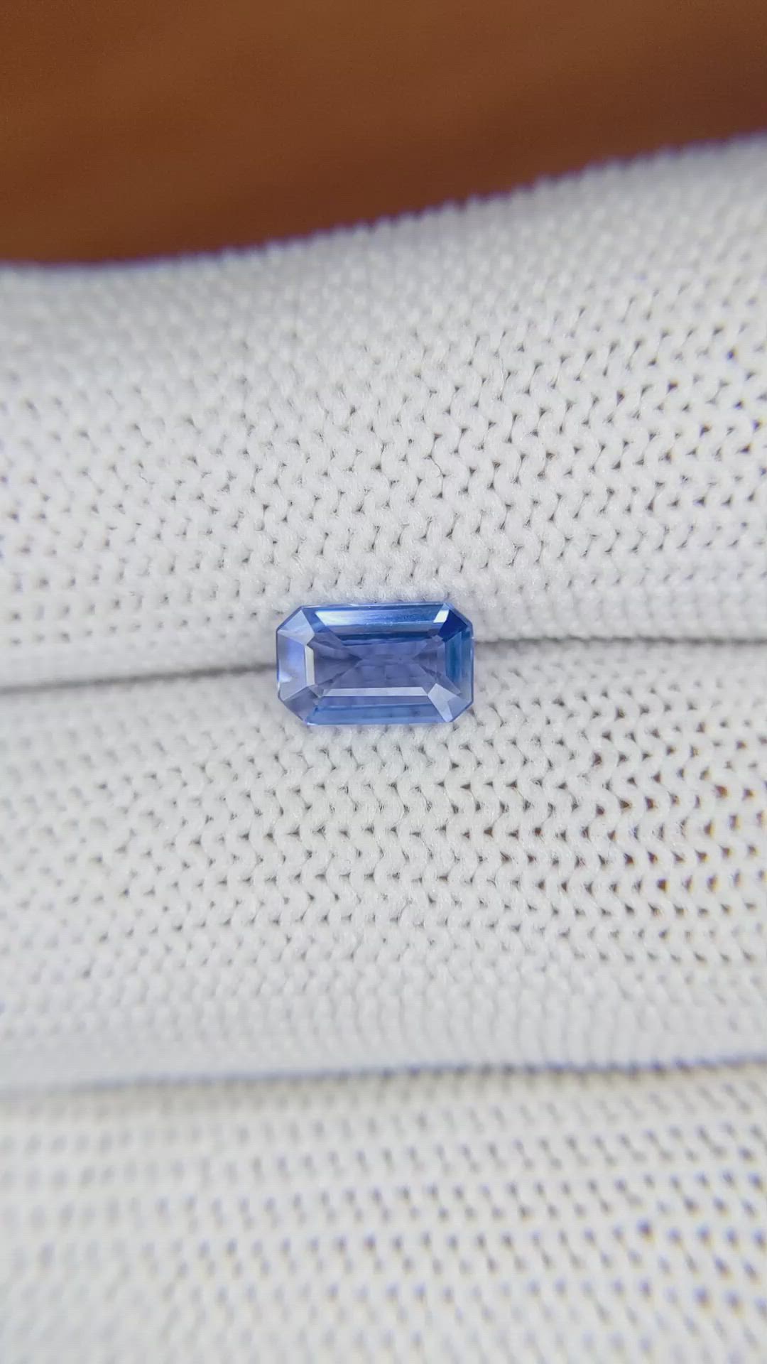0.84 Ct. Blue Sapphire from Ceylon (Sri Lanka) Size Video