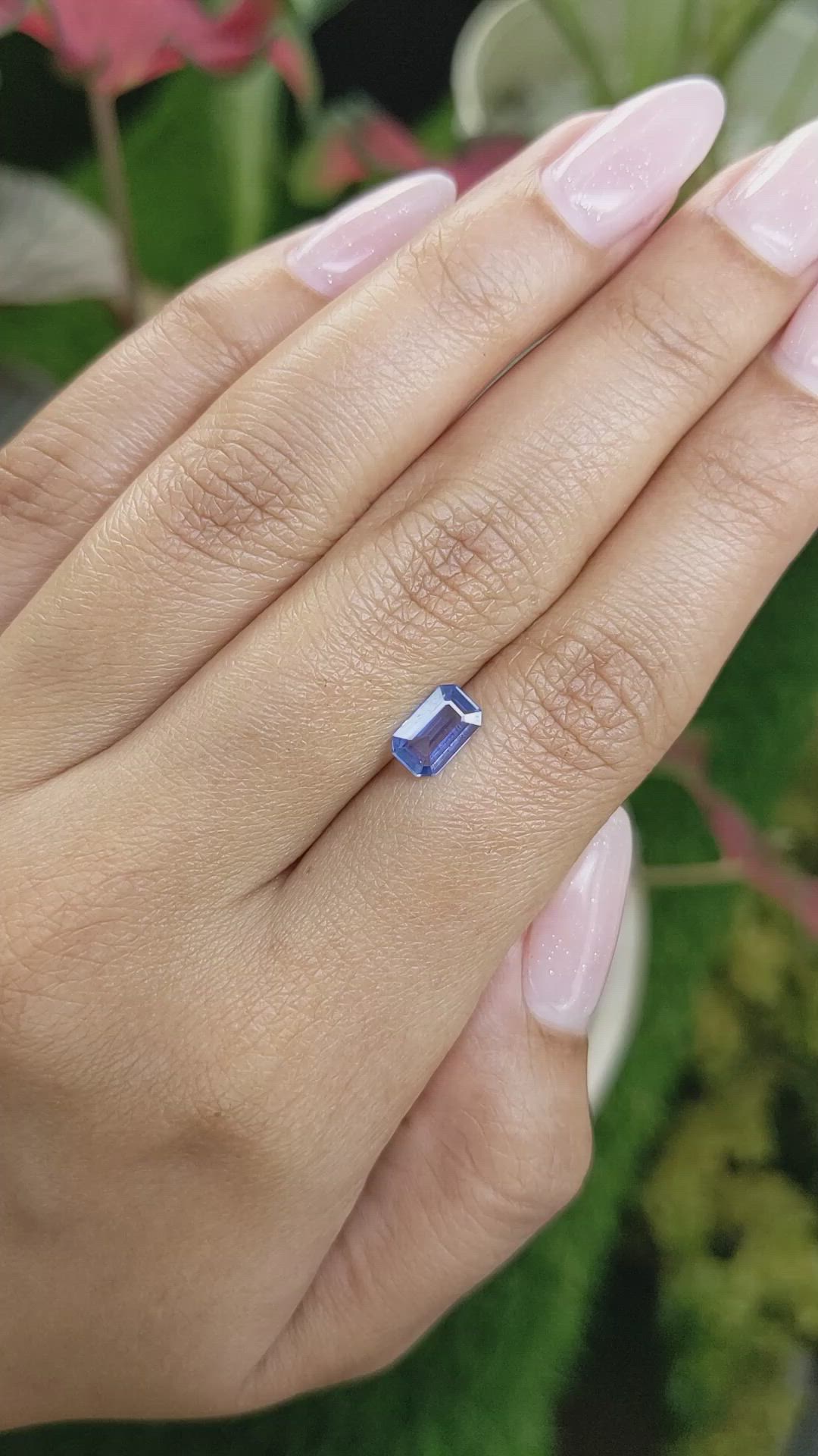 0.84 Ct. Blue Sapphire from Ceylon (Sri Lanka) Size Video