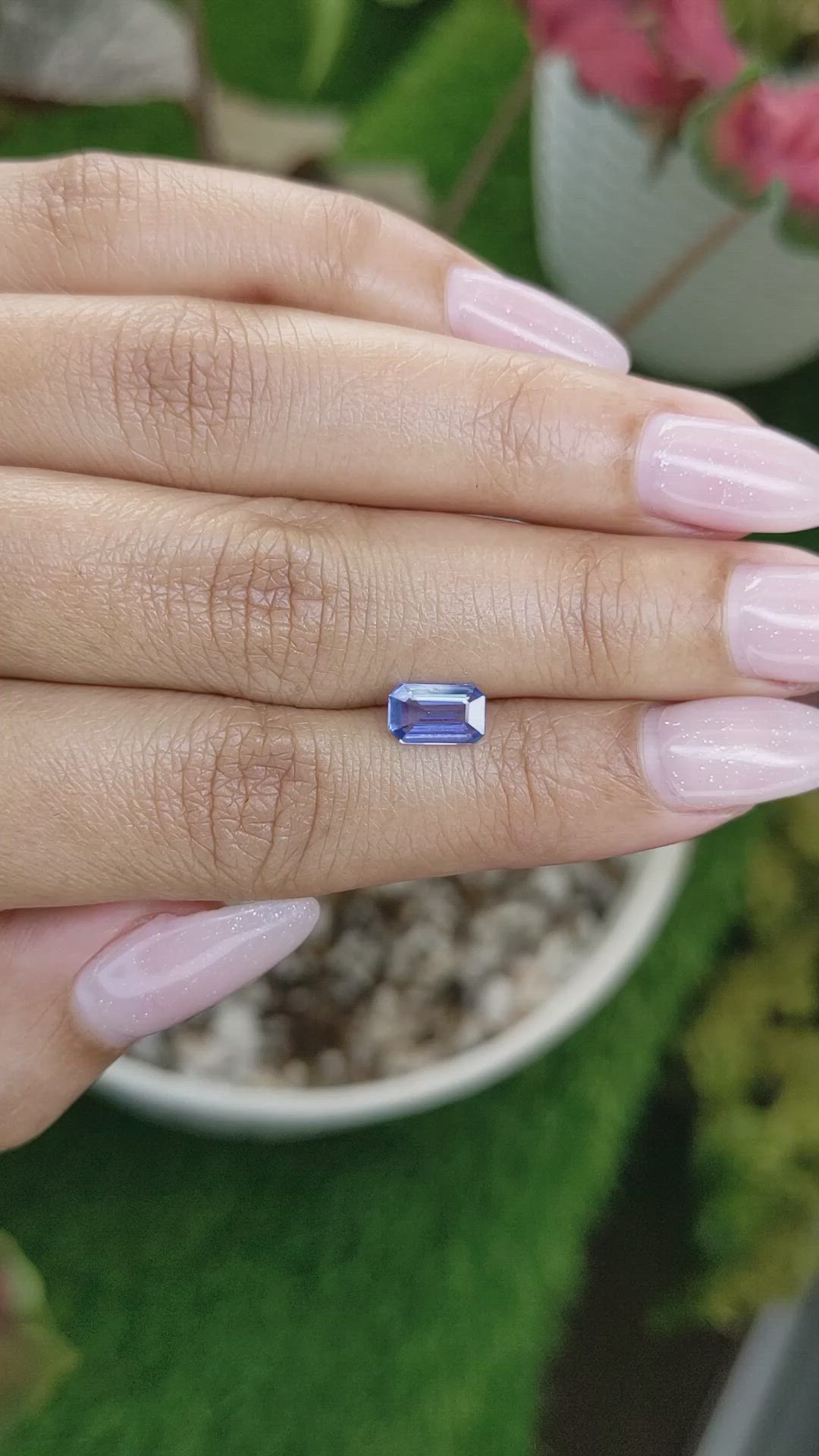 0.84 Ct. Blue Sapphire from Ceylon (Sri Lanka) Size Video