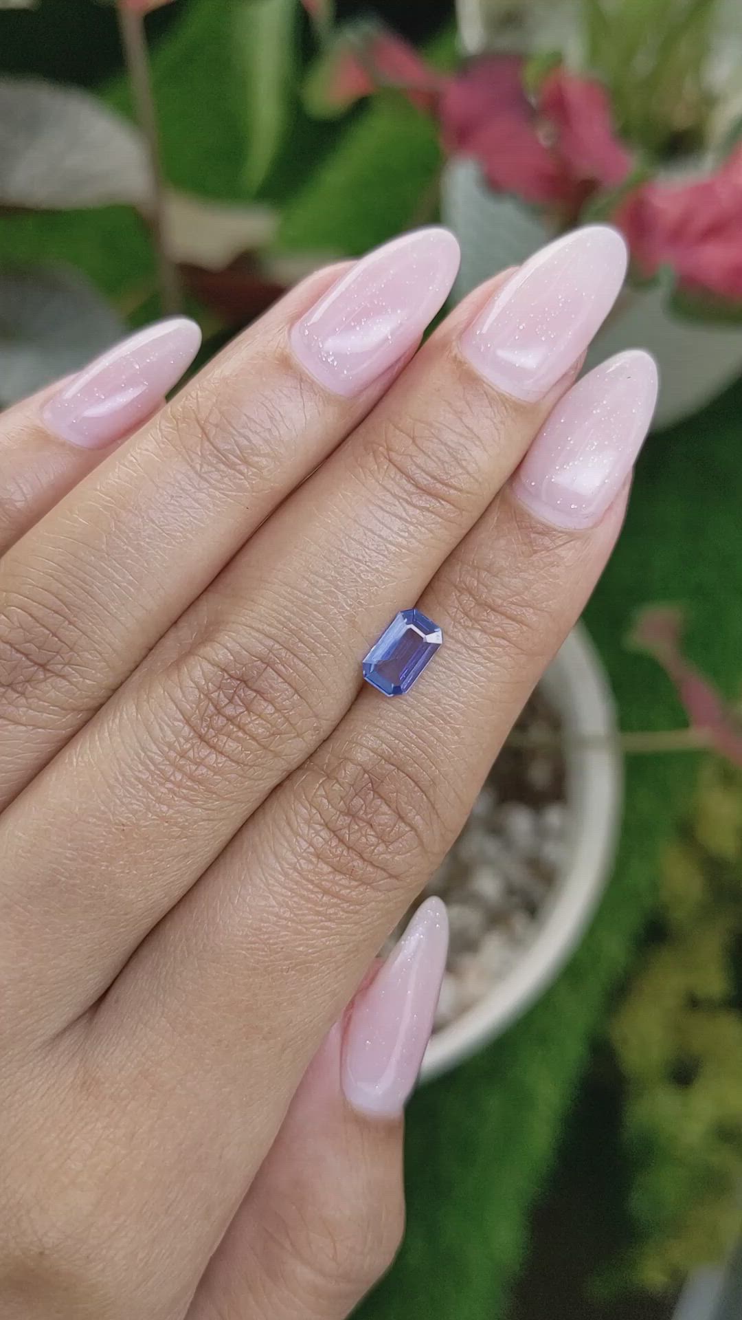 0.84 Ct. Blue Sapphire from Ceylon (Sri Lanka) Size Video