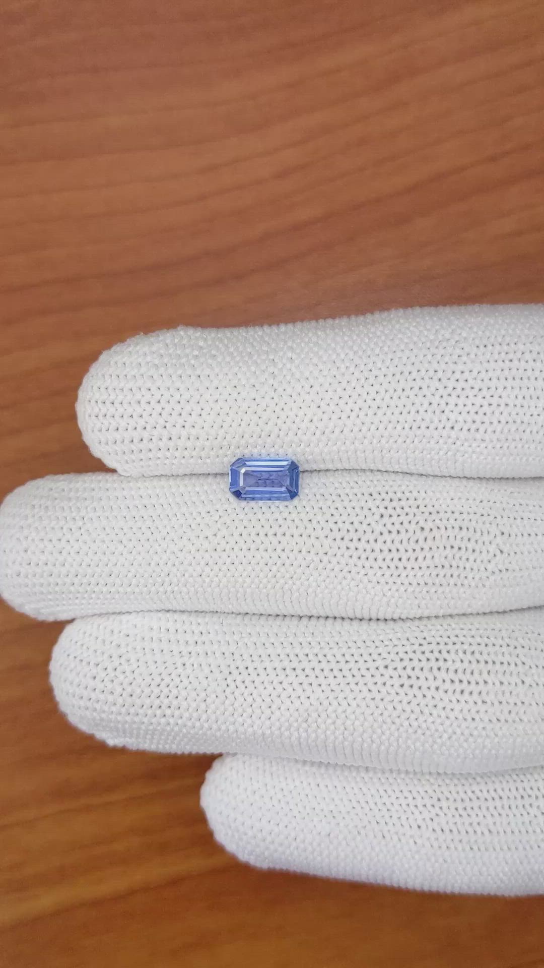 0.84 Ct. Blue Sapphire from Ceylon (Sri Lanka) Size Video