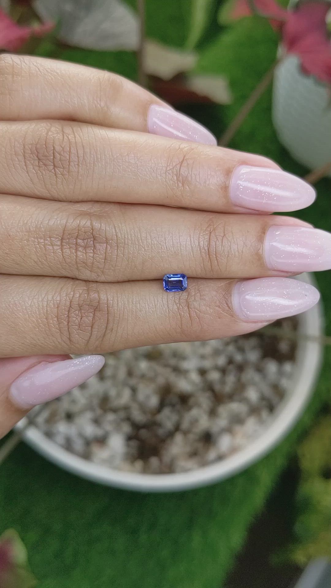 0.40 Ct. Blue Sapphire from Ceylon (Sri Lanka) Size Video
