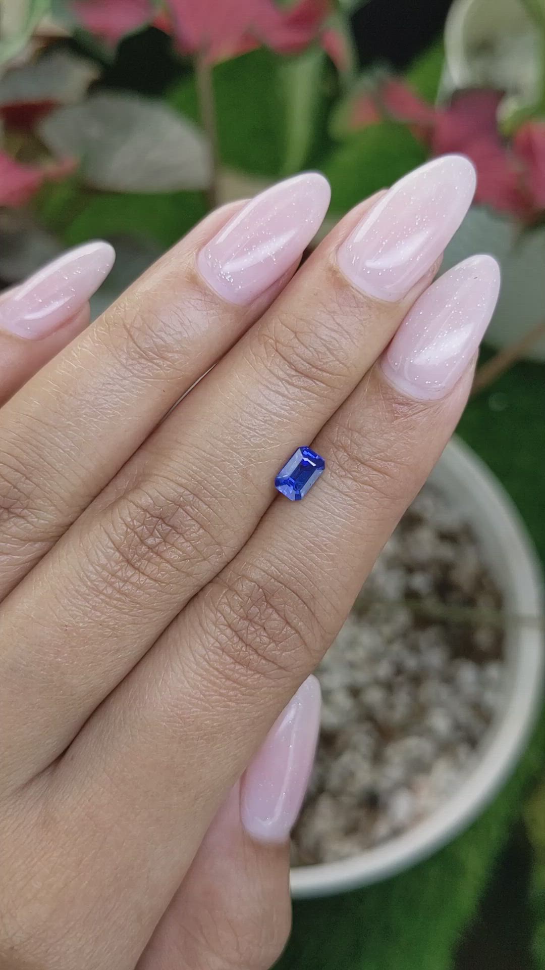 0.72 Ct. Blue Sapphire from Ceylon (Sri Lanka) Size Video