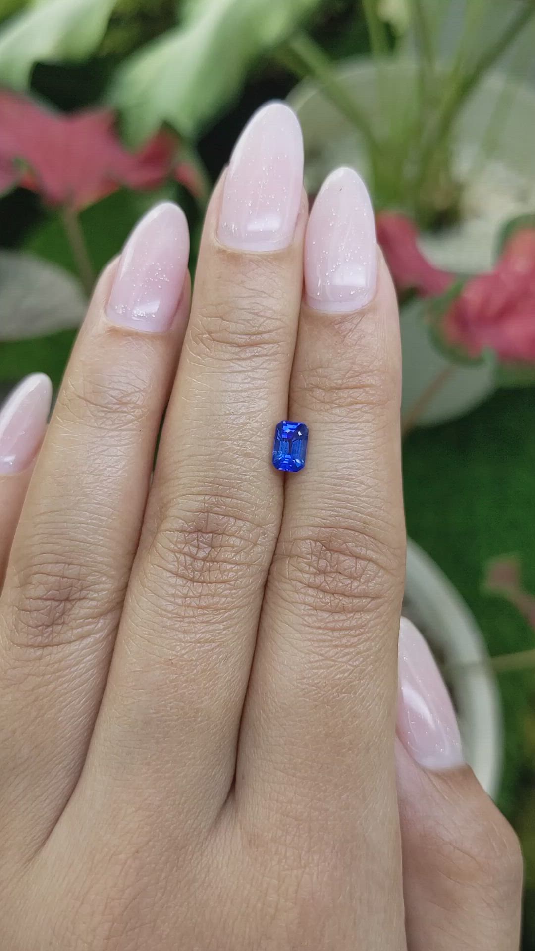 0.72 Ct. Blue Sapphire from Ceylon (Sri Lanka) Size Video