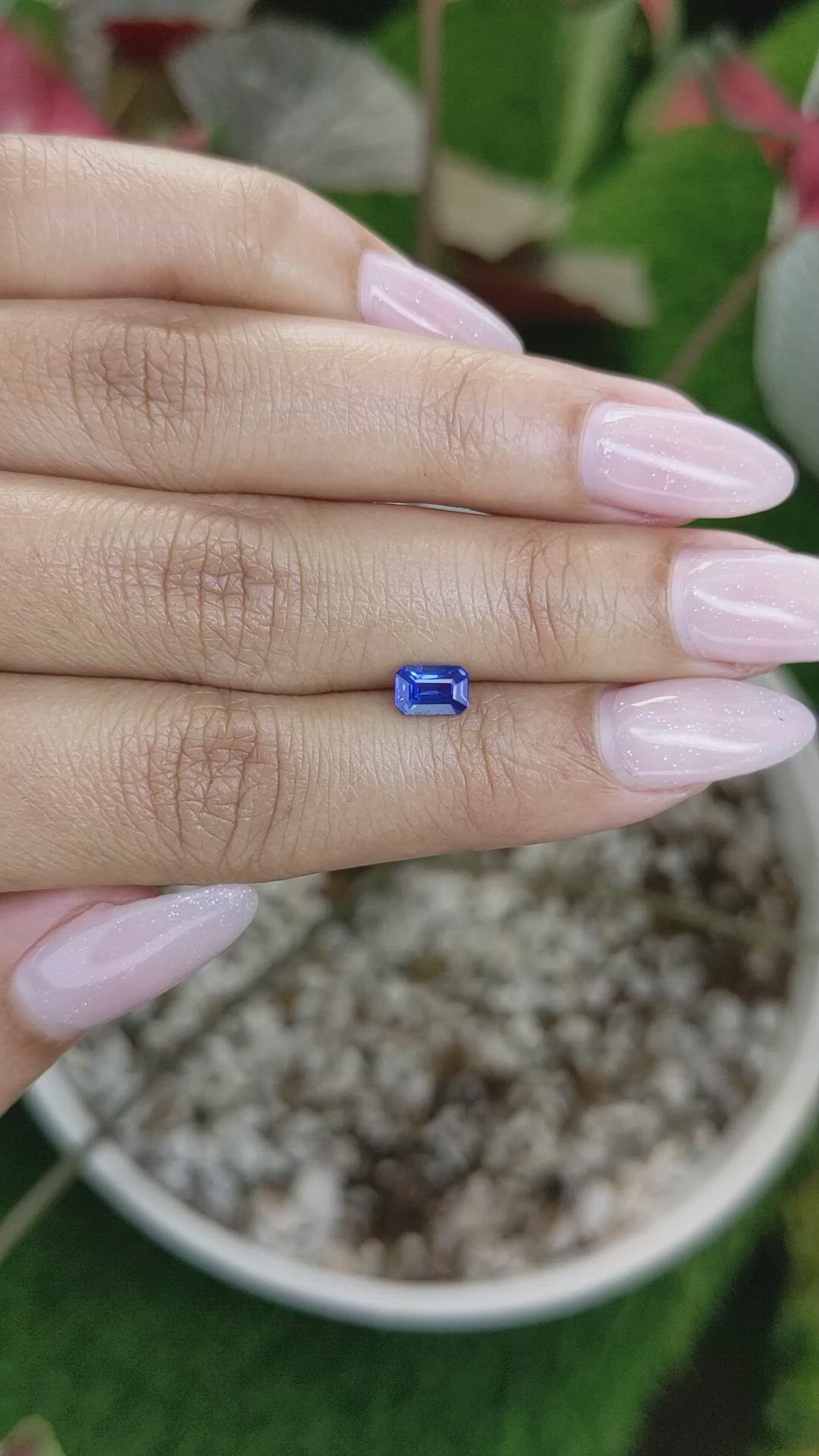 0.72 Ct. Blue Sapphire from Ceylon (Sri Lanka) Size Video