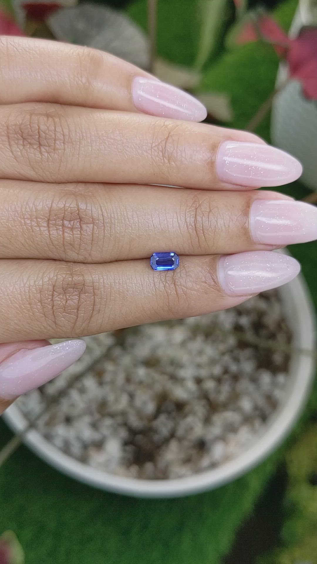 0.56 Ct. Blue Sapphire from Ceylon (Sri Lanka) Size Video