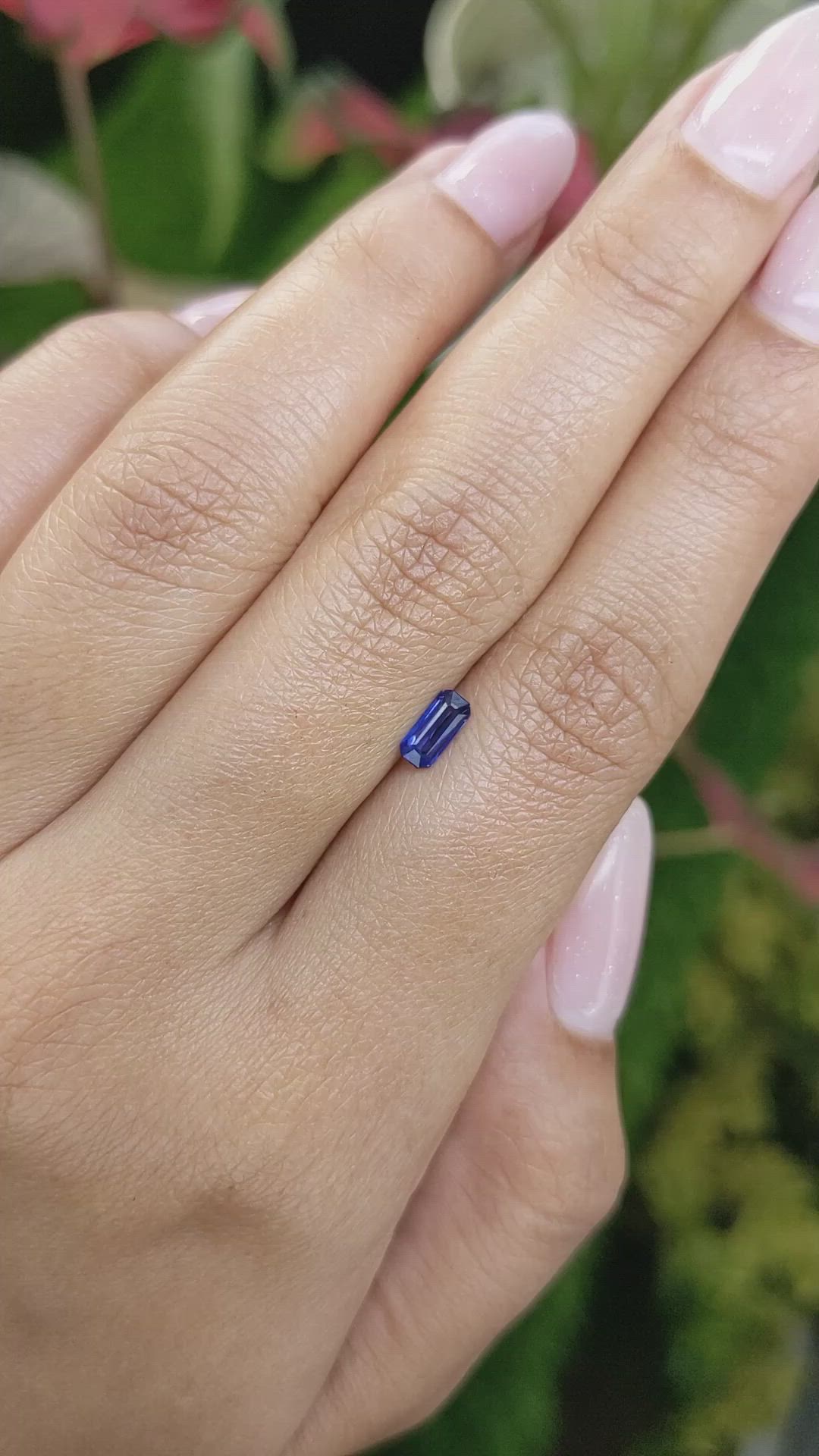 0.46 Ct. Blue Sapphire from Ceylon (Sri Lanka) Size Video
