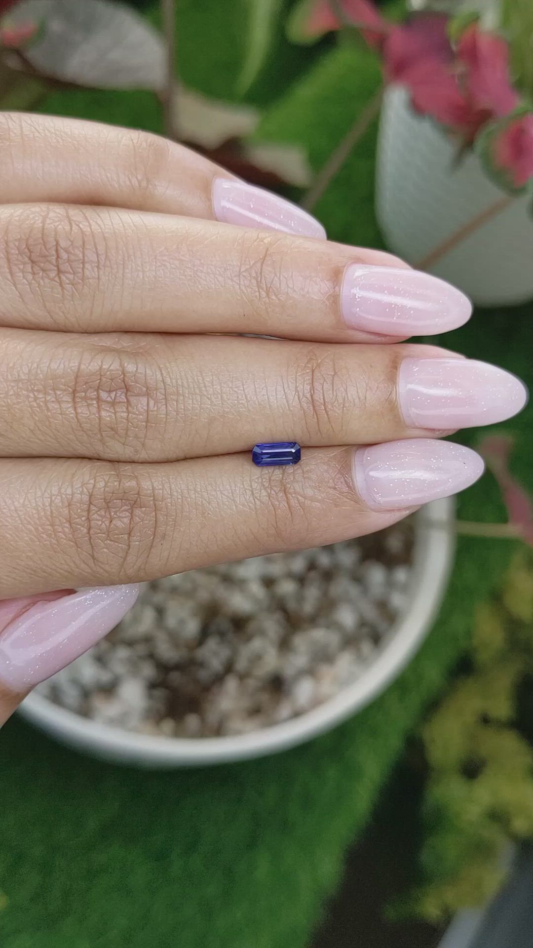 0.46 Ct. Blue Sapphire from Ceylon (Sri Lanka) Size Video