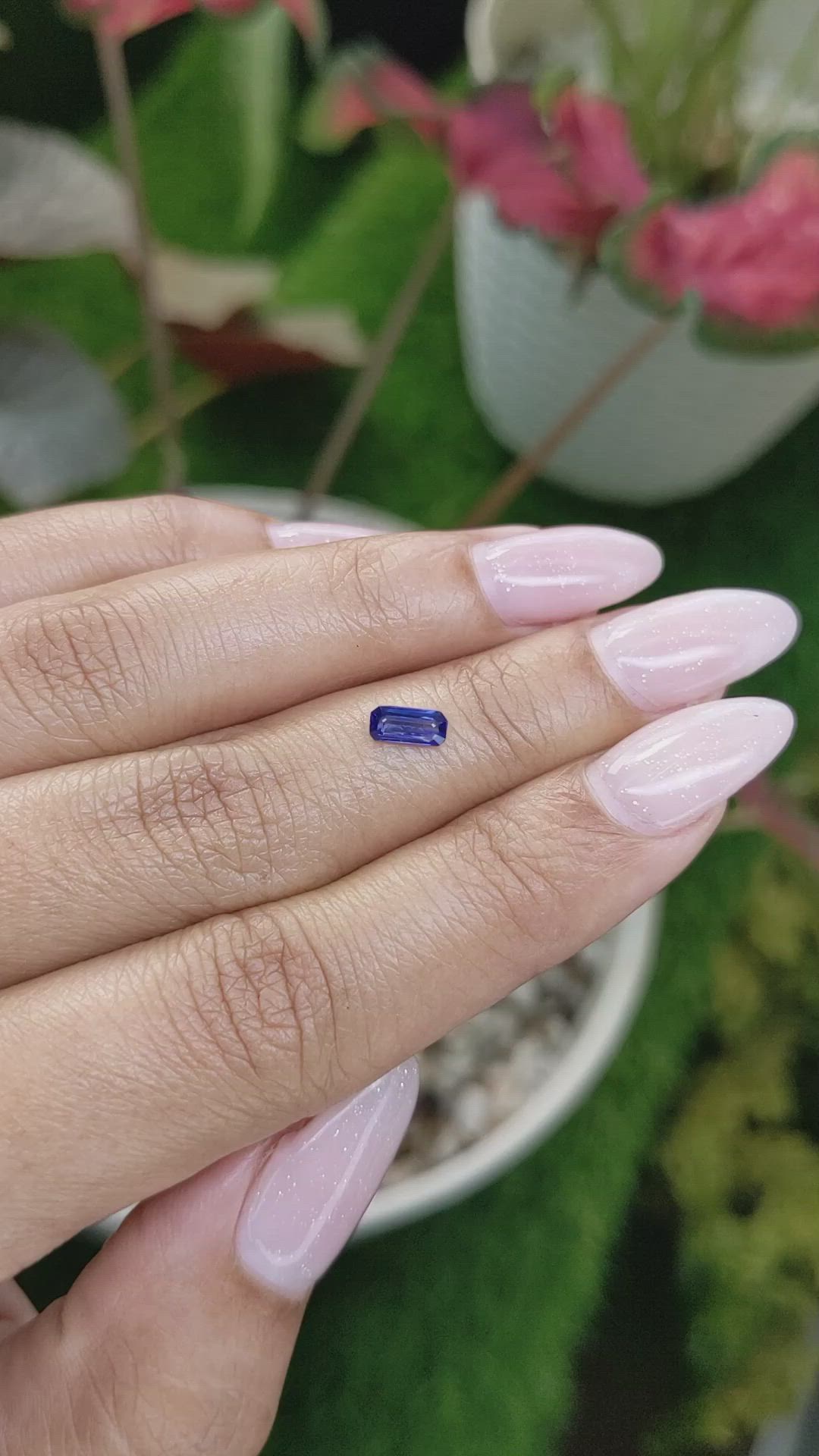 0.46 Ct. Blue Sapphire from Ceylon (Sri Lanka) Size Video