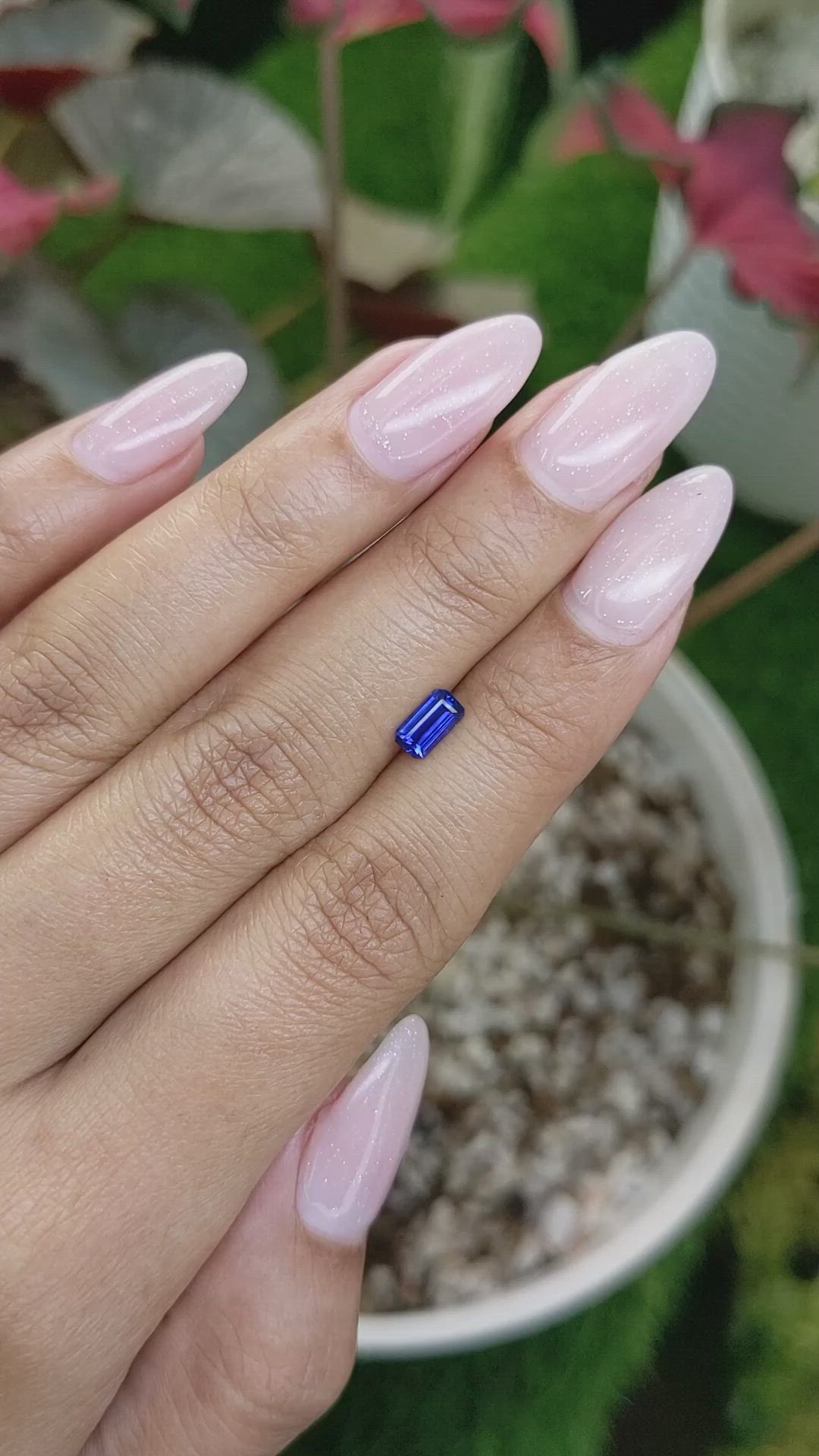 0.61 Ct. Blue Sapphire from Ceylon (Sri Lanka) Size Video