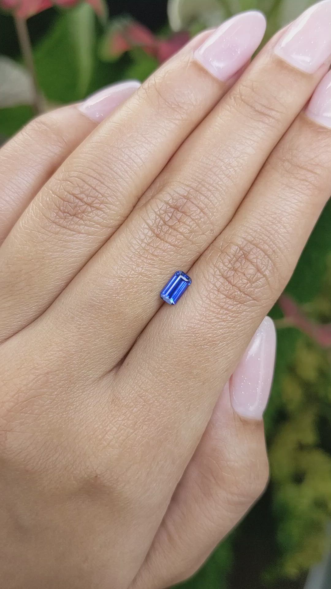 0.61 Ct. Blue Sapphire from Ceylon (Sri Lanka) Size Video