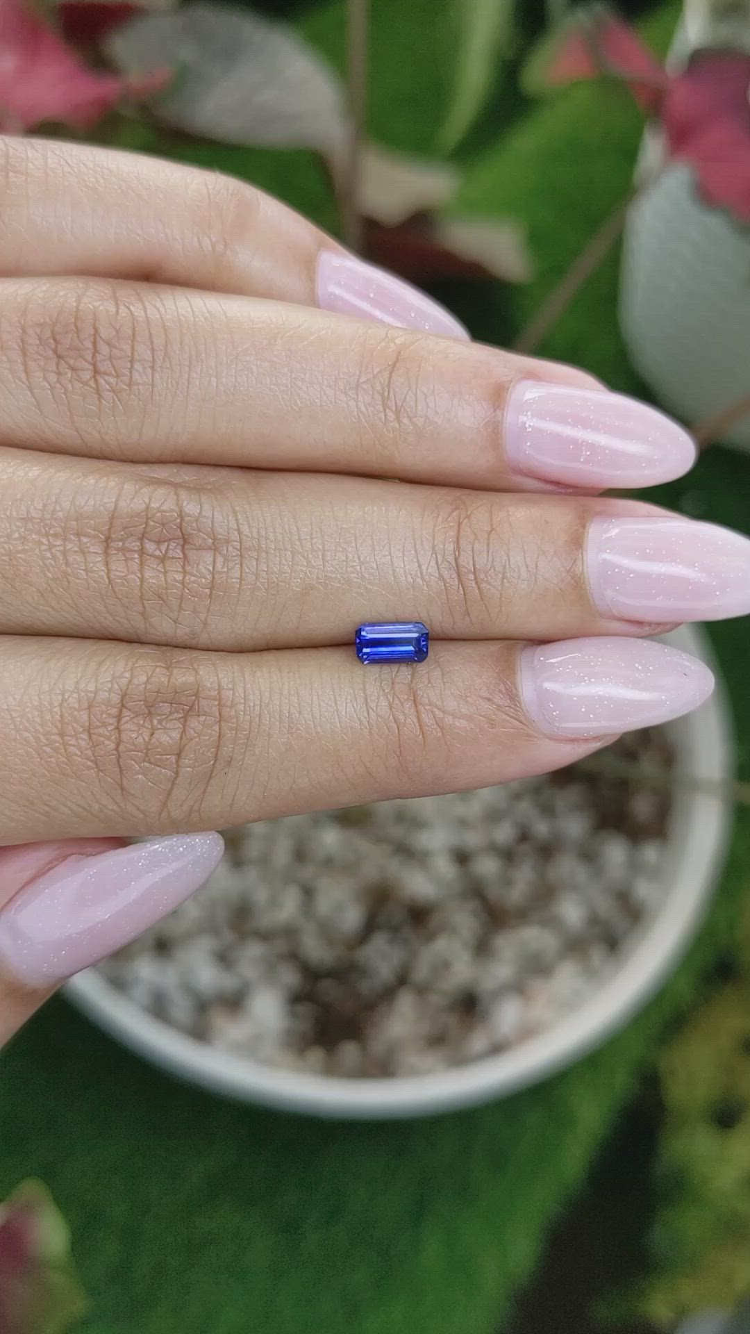 0.61 Ct. Blue Sapphire from Ceylon (Sri Lanka) Size Video