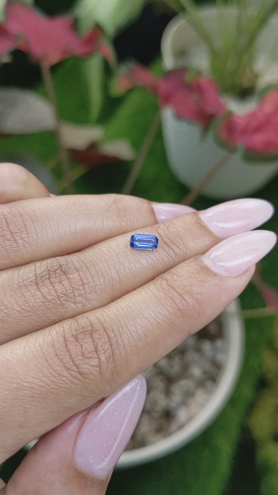 0.51 Ct. Blue Sapphire from Ceylon (Sri Lanka) Size Video