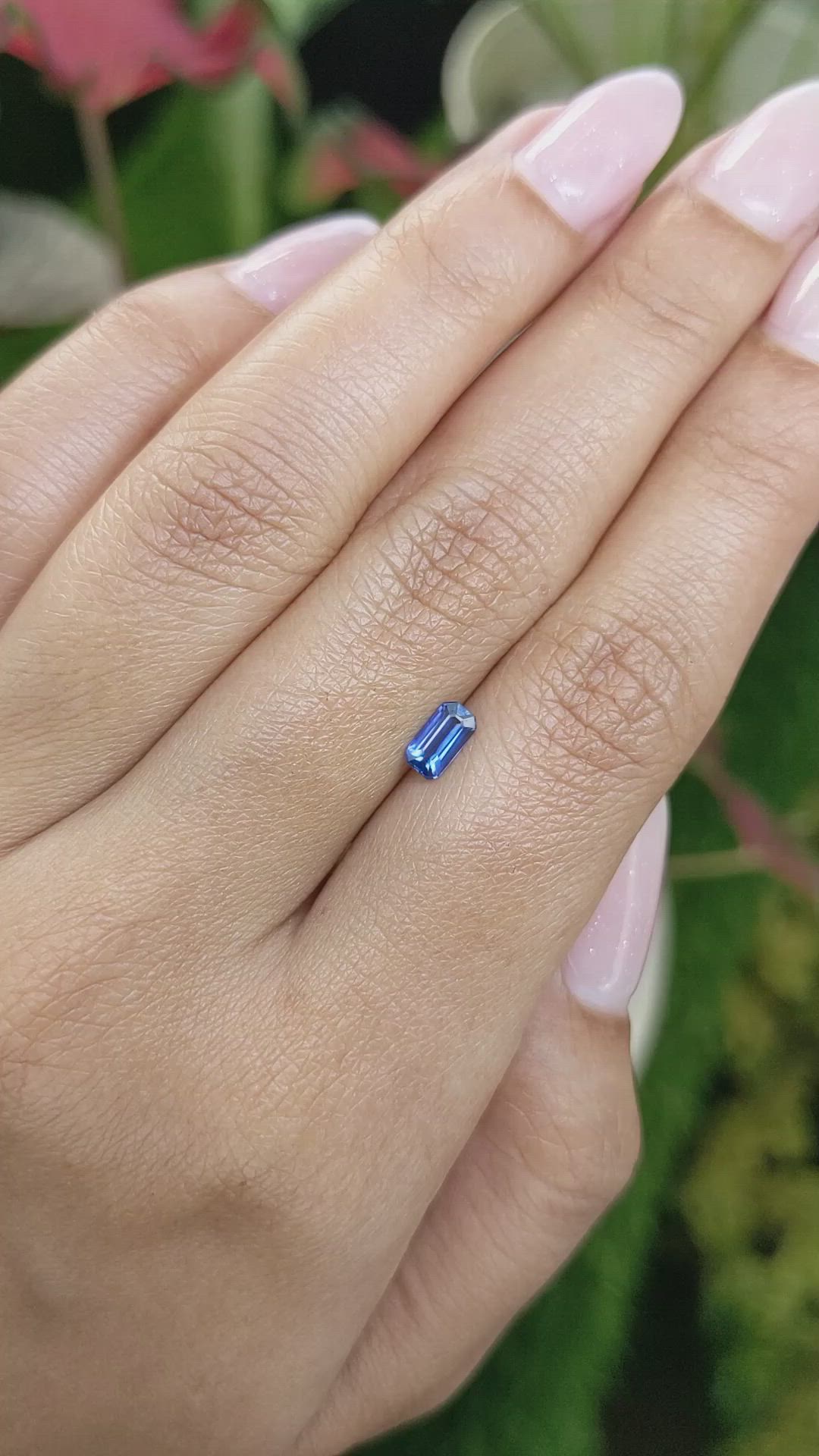 0.51 Ct. Blue Sapphire from Ceylon (Sri Lanka) Size Video