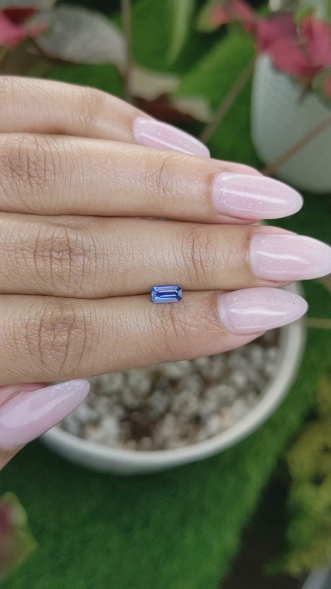 0.51 Ct. Blue Sapphire from Ceylon (Sri Lanka) Size Video