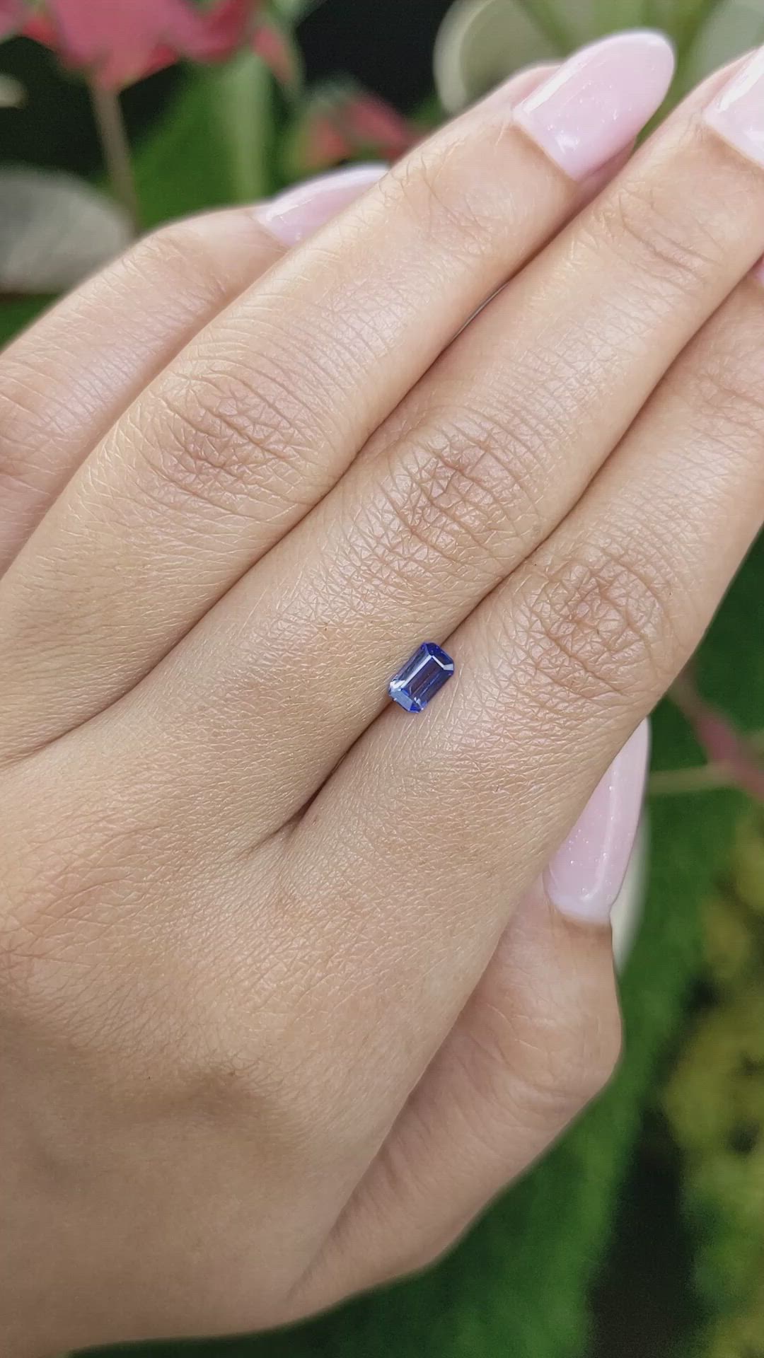 0.48 Ct. Blue Sapphire from Ceylon (Sri Lanka) Size Video