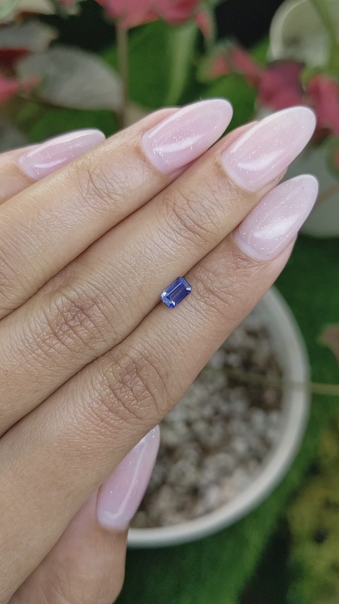 0.48 Ct. Blue Sapphire from Ceylon (Sri Lanka) Size Video