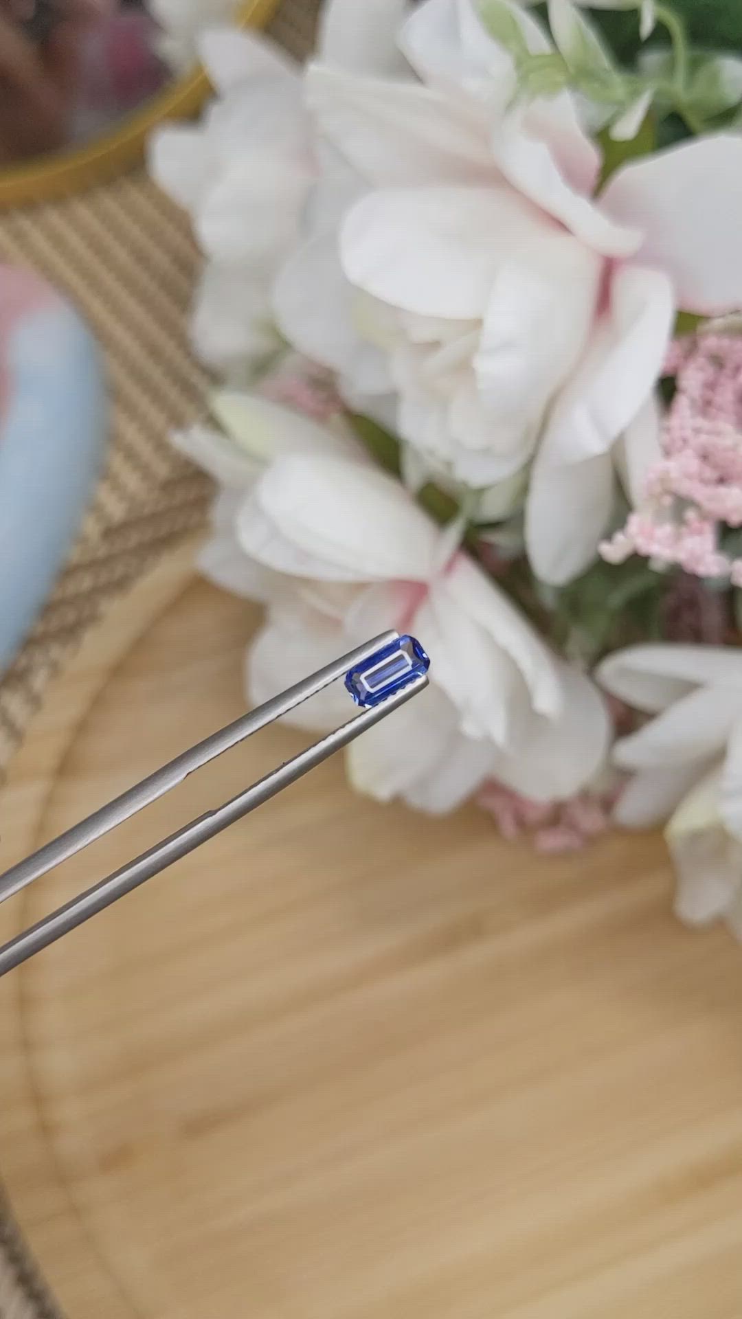 0.52 Ct. Blue Sapphire from Ceylon (Sri Lanka) Size Video