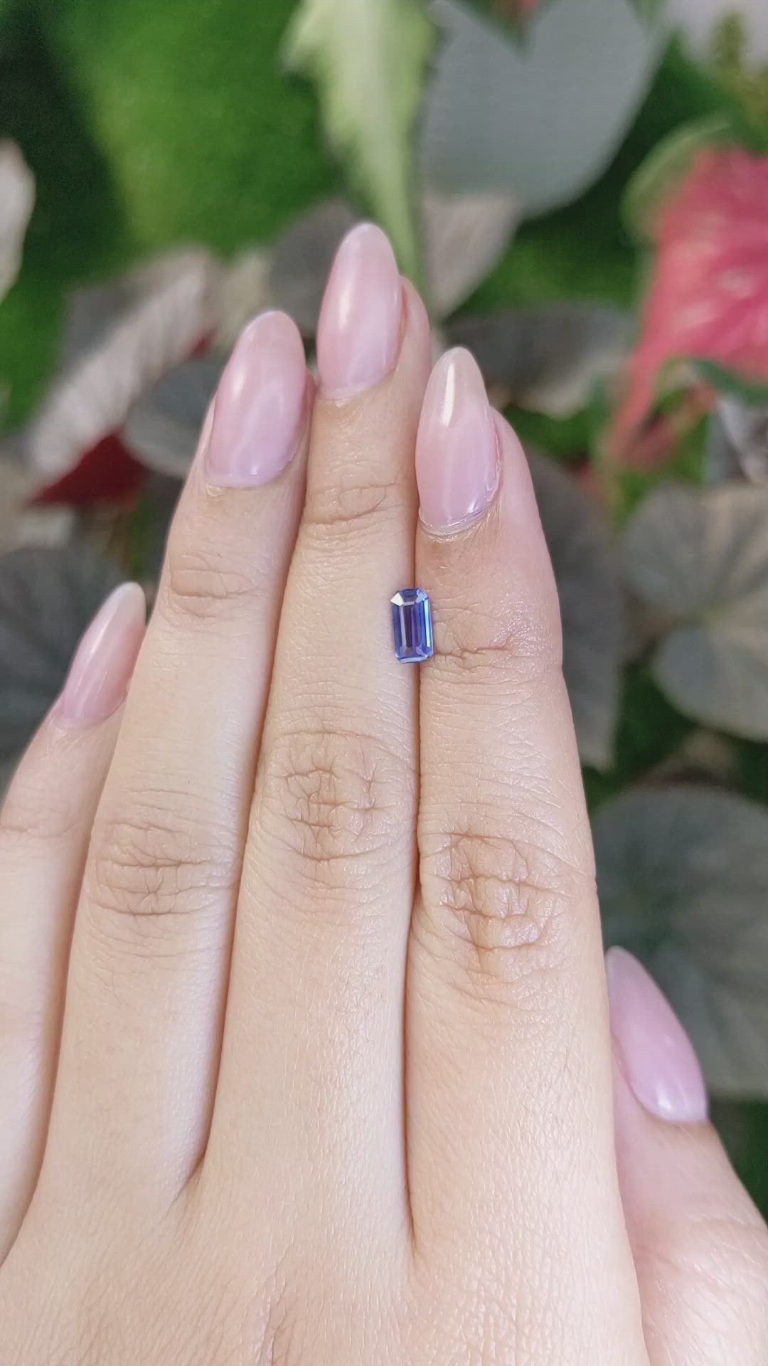 0.52 Ct. Blue Sapphire from Ceylon (Sri Lanka) Size Video