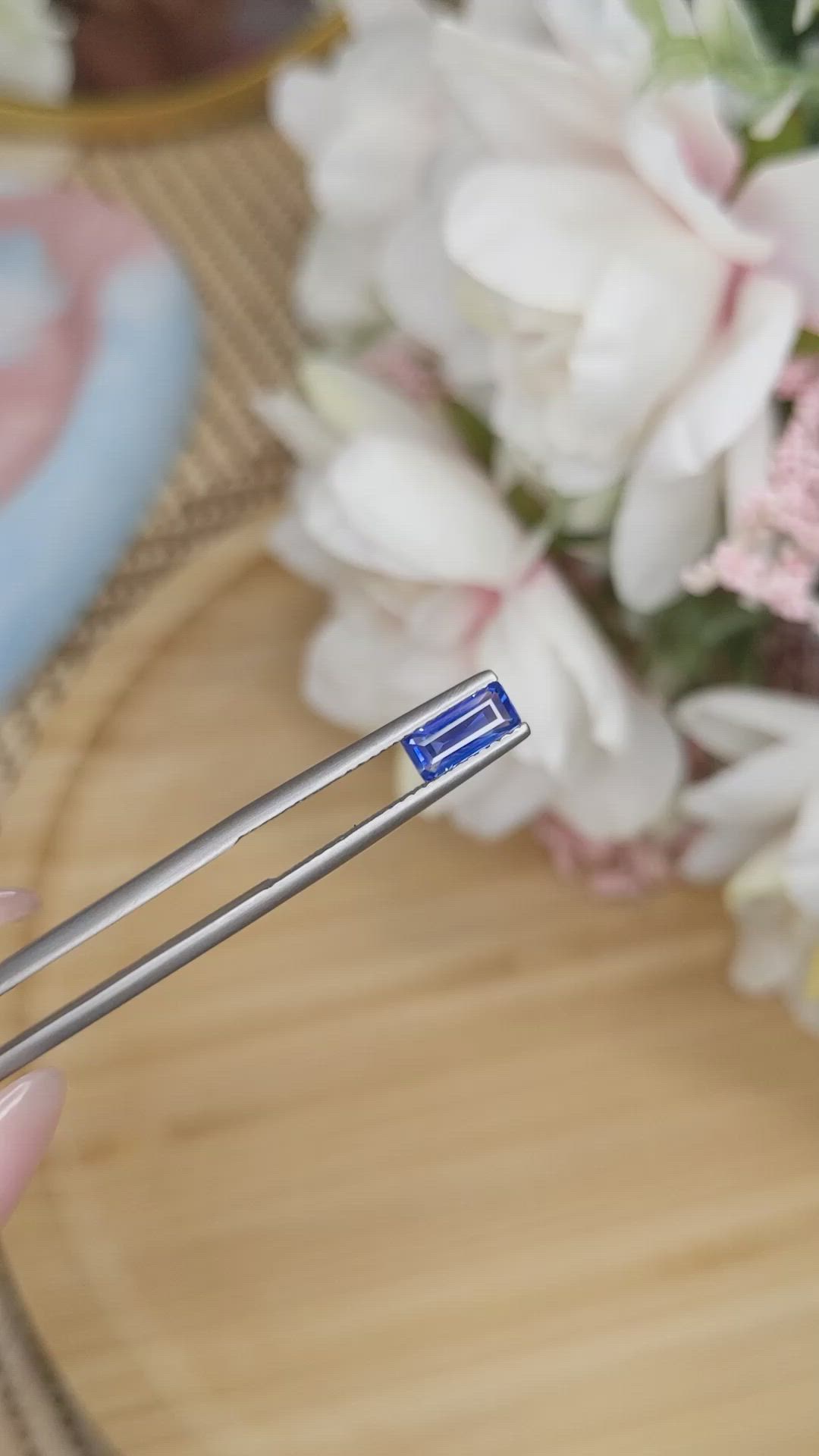 0.61 Ct. Blue Sapphire from Ceylon (Sri Lanka) Size Video