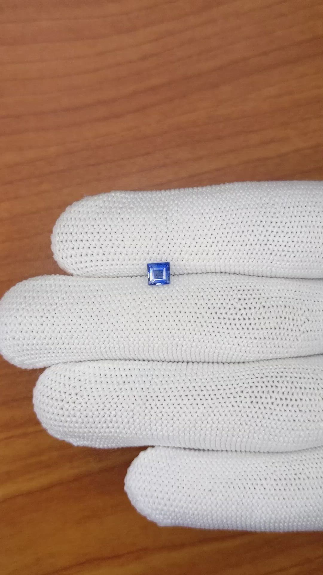 0.42 Ct. Blue Sapphire from Ceylon (Sri Lanka) Size Video