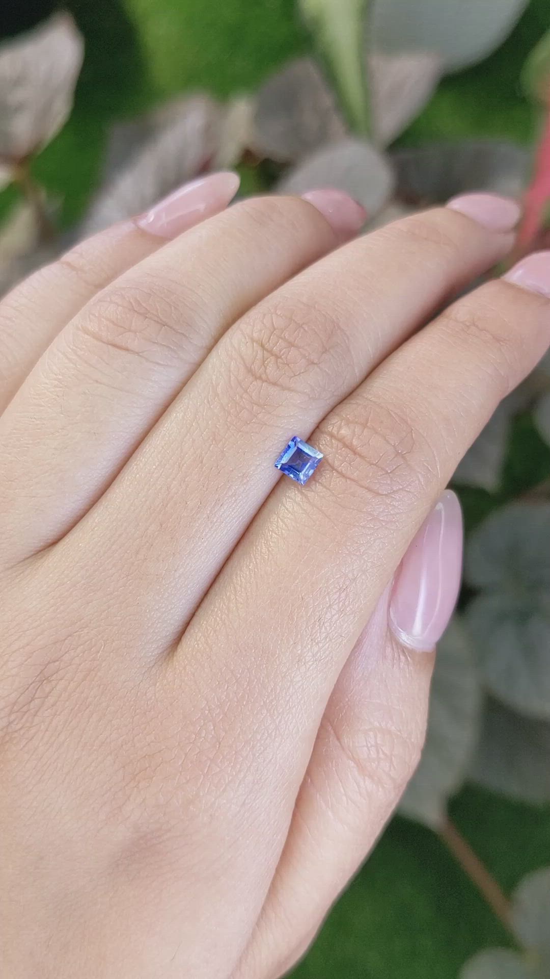 0.42 Ct. Blue Sapphire from Ceylon (Sri Lanka) Size Video