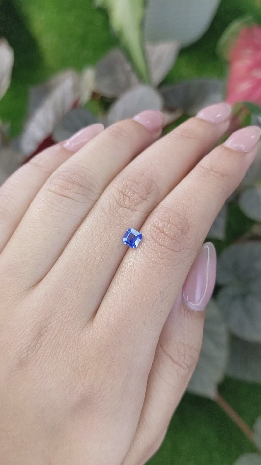 0.62 Ct. Blue Sapphire from Ceylon (Sri Lanka) Size Video