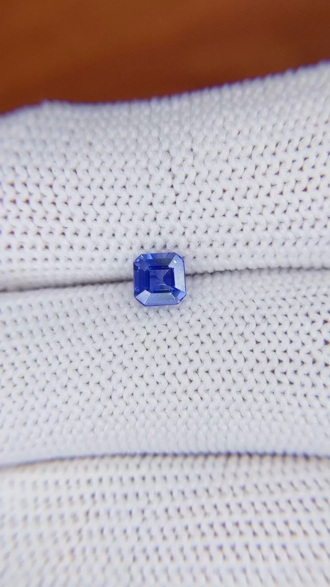 0.62 Ct. Blue Sapphire from Ceylon (Sri Lanka) Size Video