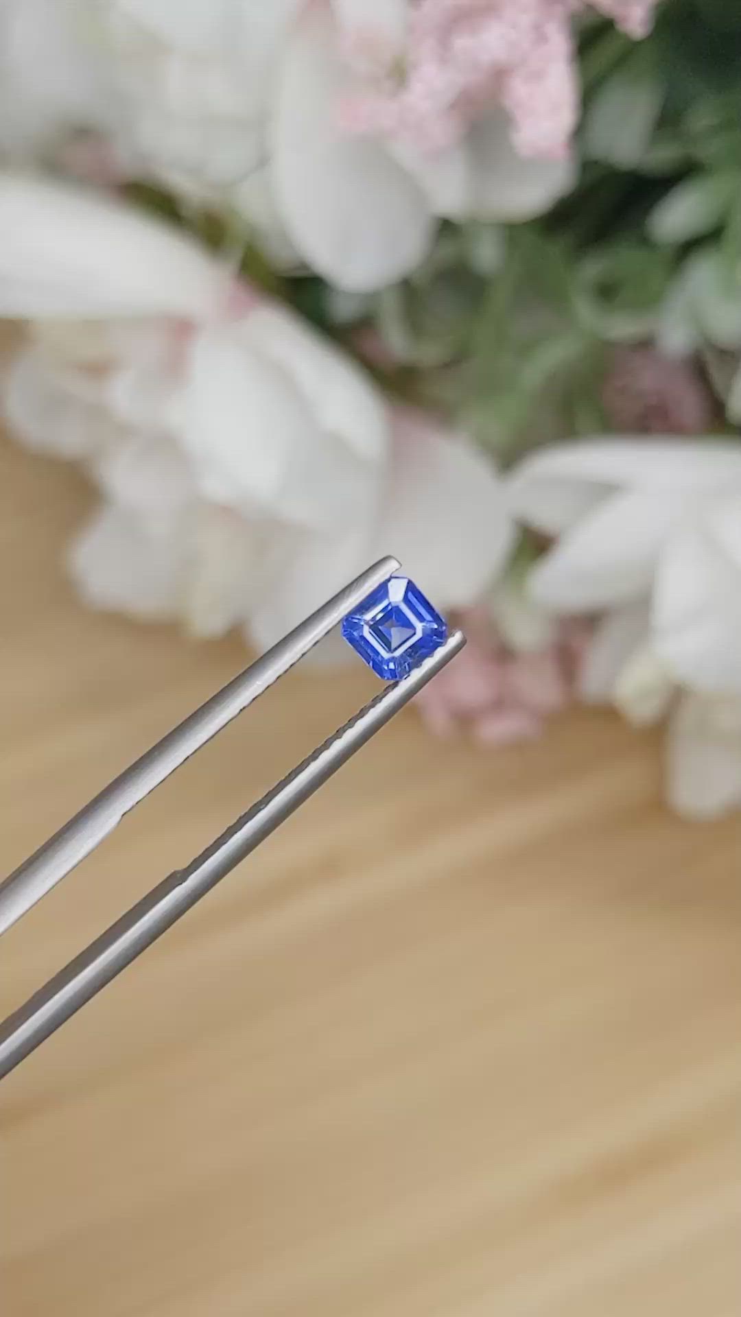 0.62 Ct. Blue Sapphire from Ceylon (Sri Lanka) Size Video