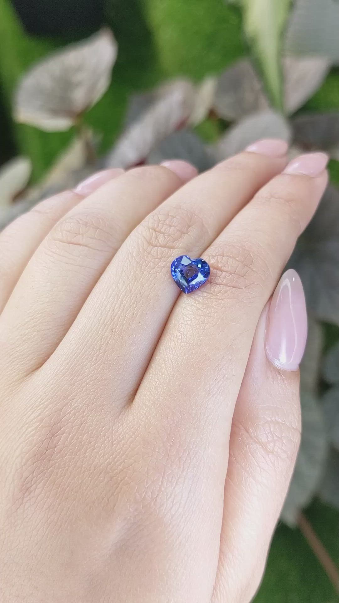 2.17 Ct. Blue Sapphire from Ceylon (Sri Lanka) Size Video