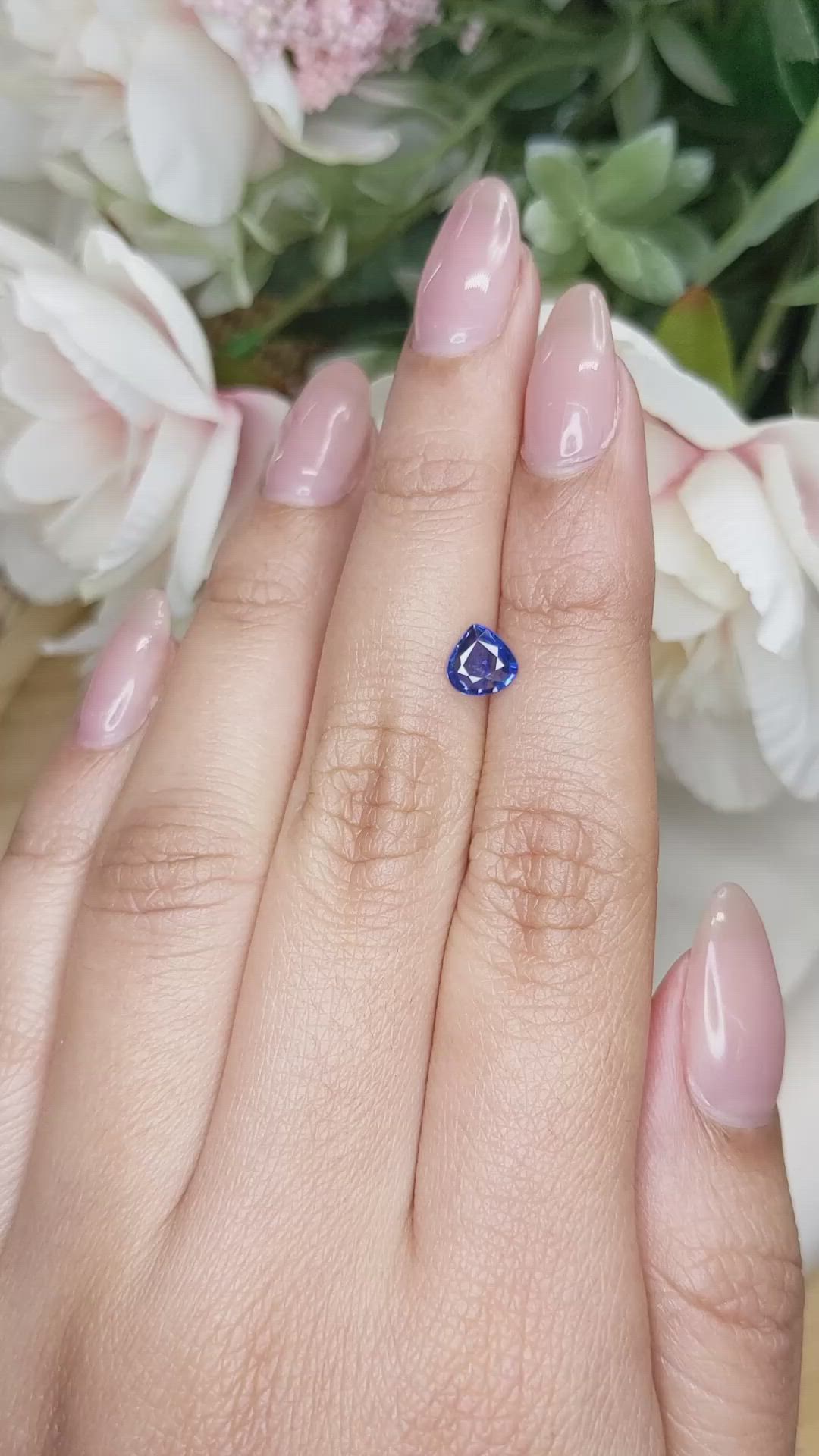 0.70 Ct. Blue Sapphire from Ceylon (Sri Lanka) Size Video