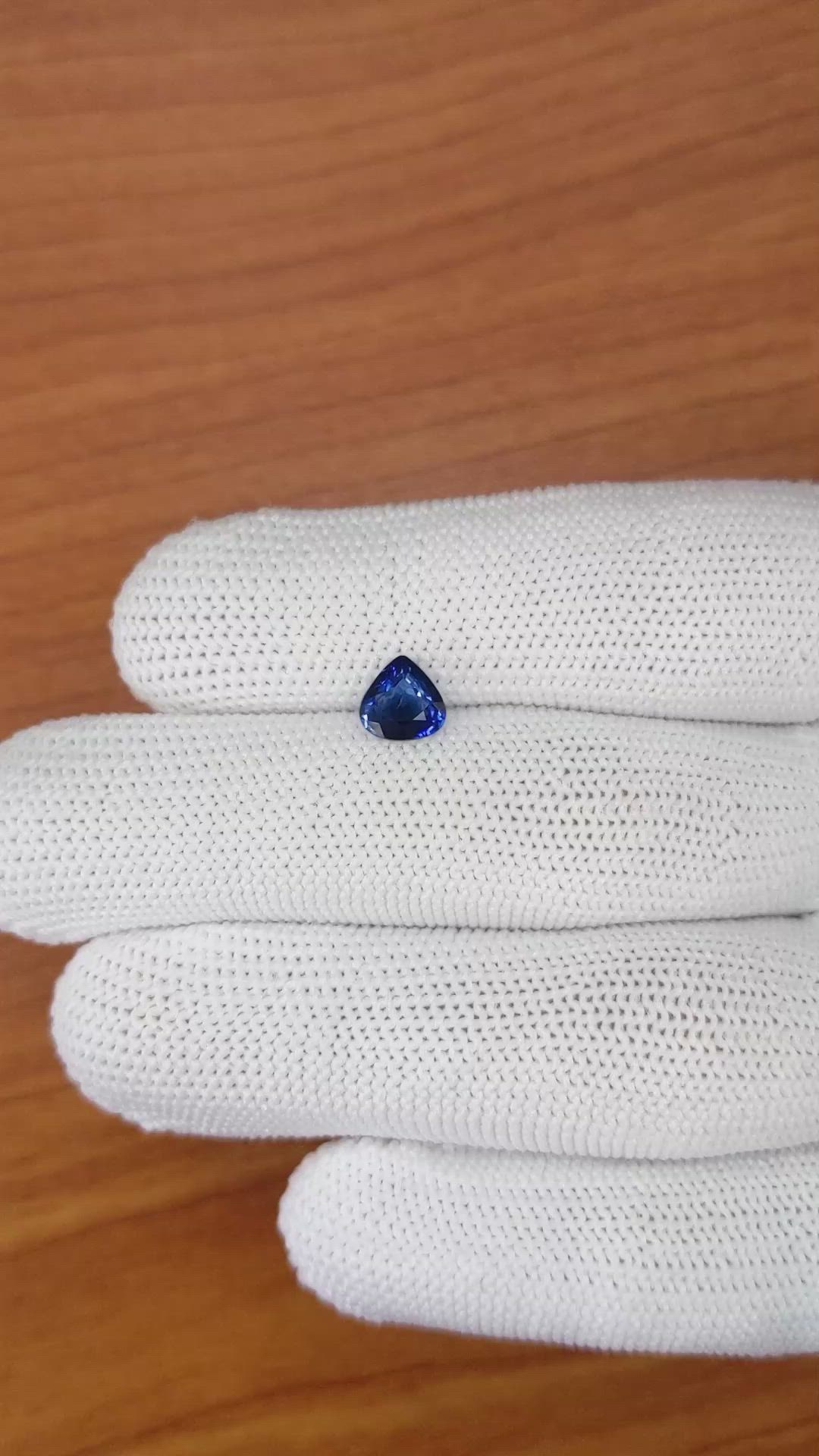1.20 Ct. Blue Sapphire from Ceylon (Sri Lanka) Size Video
