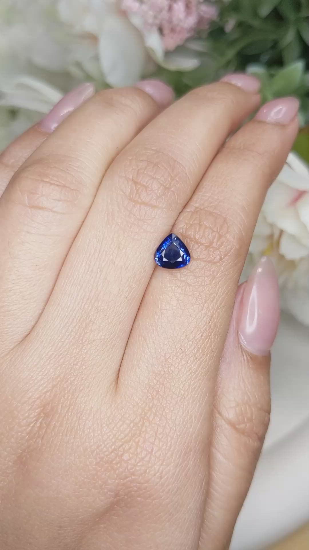 1.20 Ct. Blue Sapphire from Ceylon (Sri Lanka) Size Video