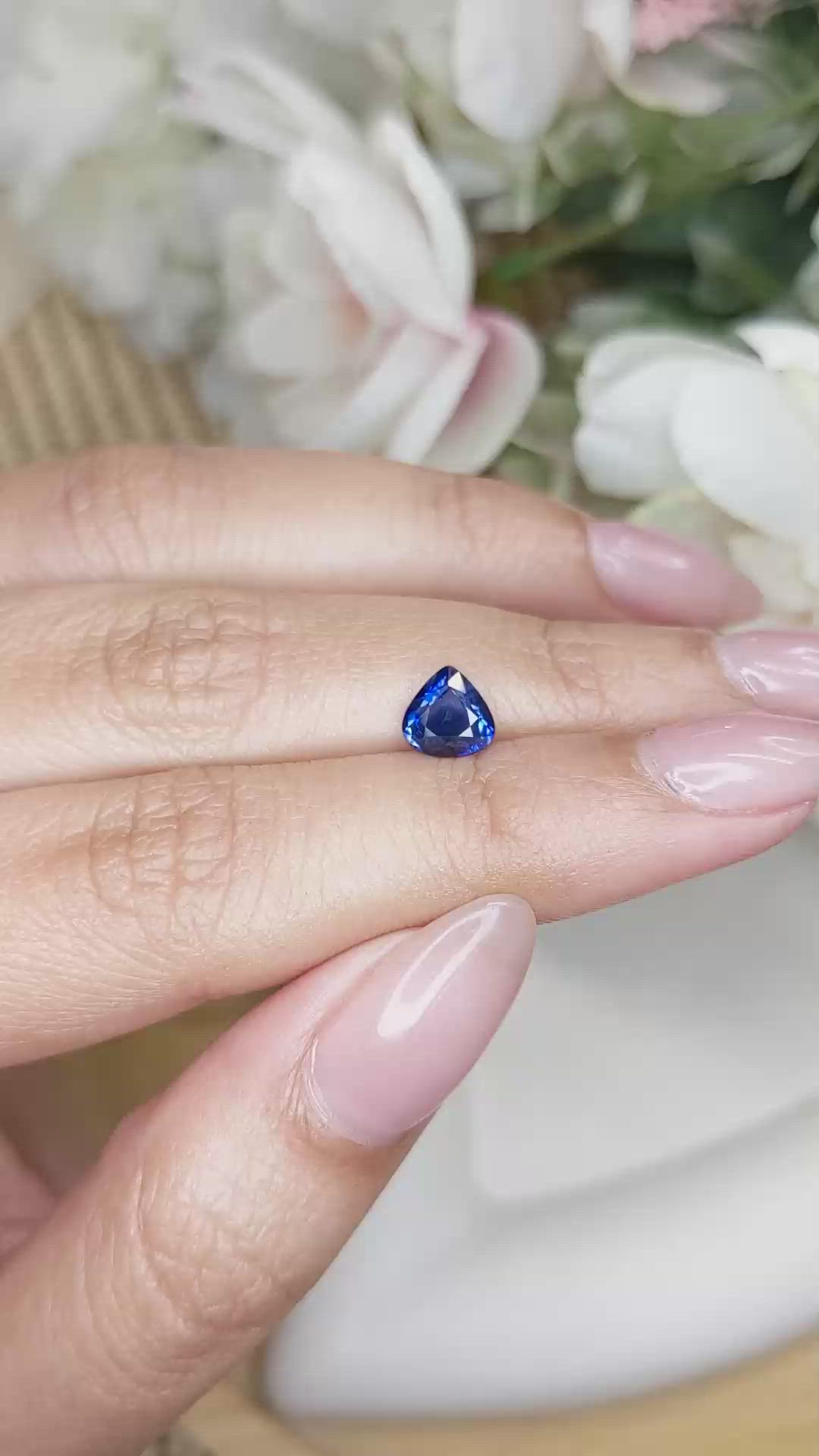 1.20 Ct. Blue Sapphire from Ceylon (Sri Lanka) Size Video