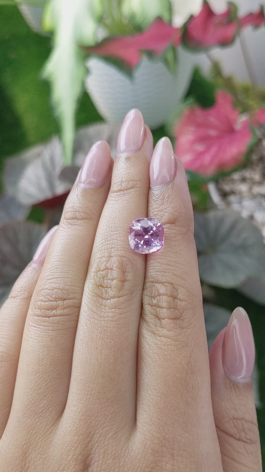 5.19 Ct. Pink Sapphire from Ceylon (Sri Lanka) Size Video