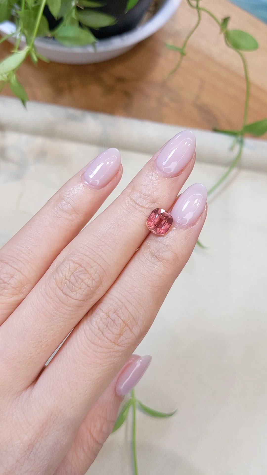 2.39 Ct. Orangish Brown Sapphire from Ceylon (Sri Lanka) Size Video